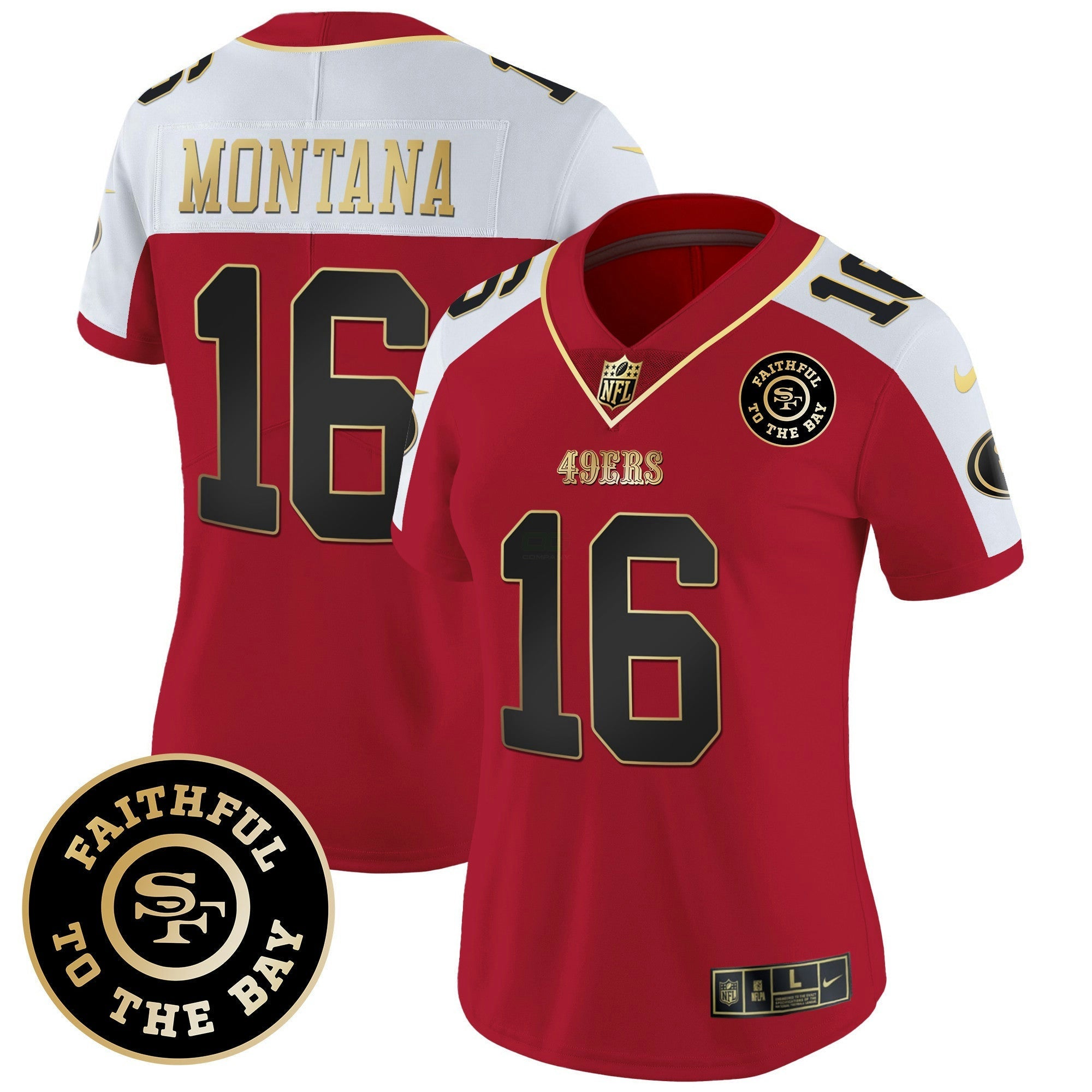 Camisa NFL Women’s Faithful To The Bay 2024 Patch Vapor Limited Jersey
