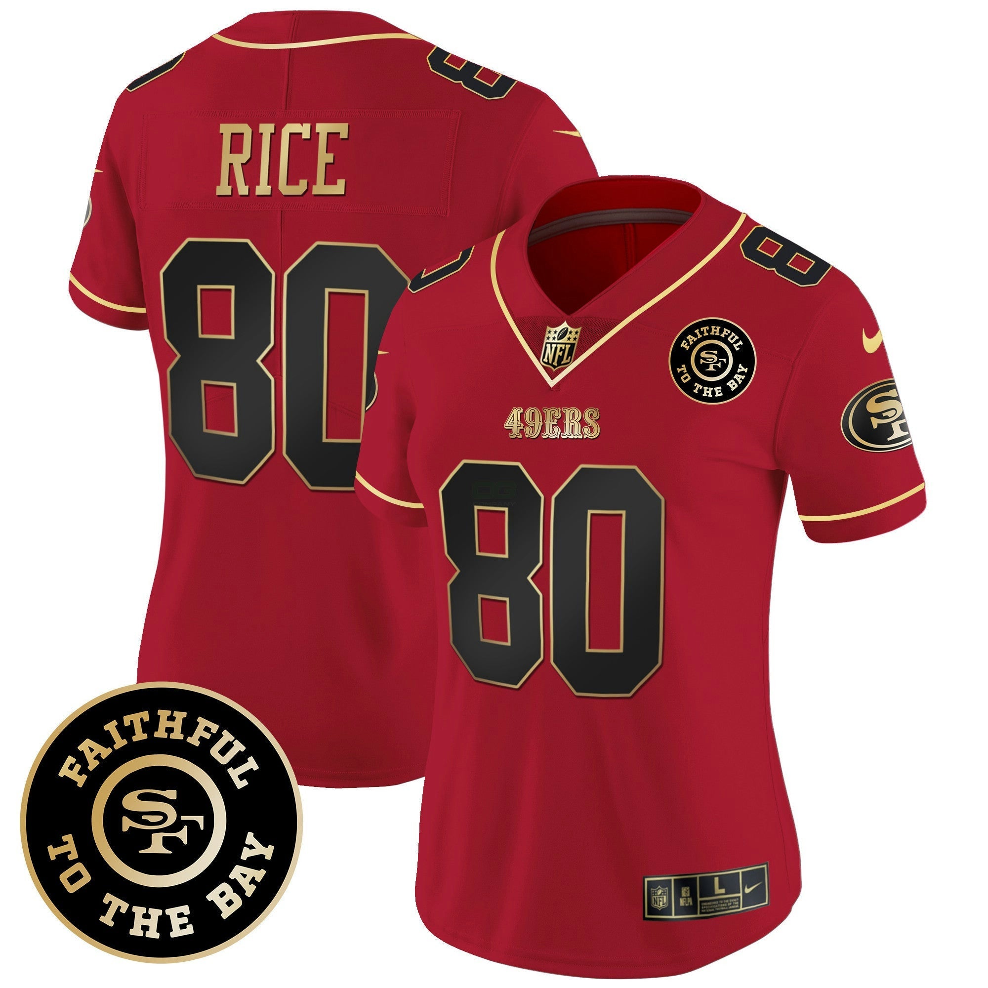 Camisa NFL Women’s Faithful To The Bay 2024 Patch Vapor Limited Jersey