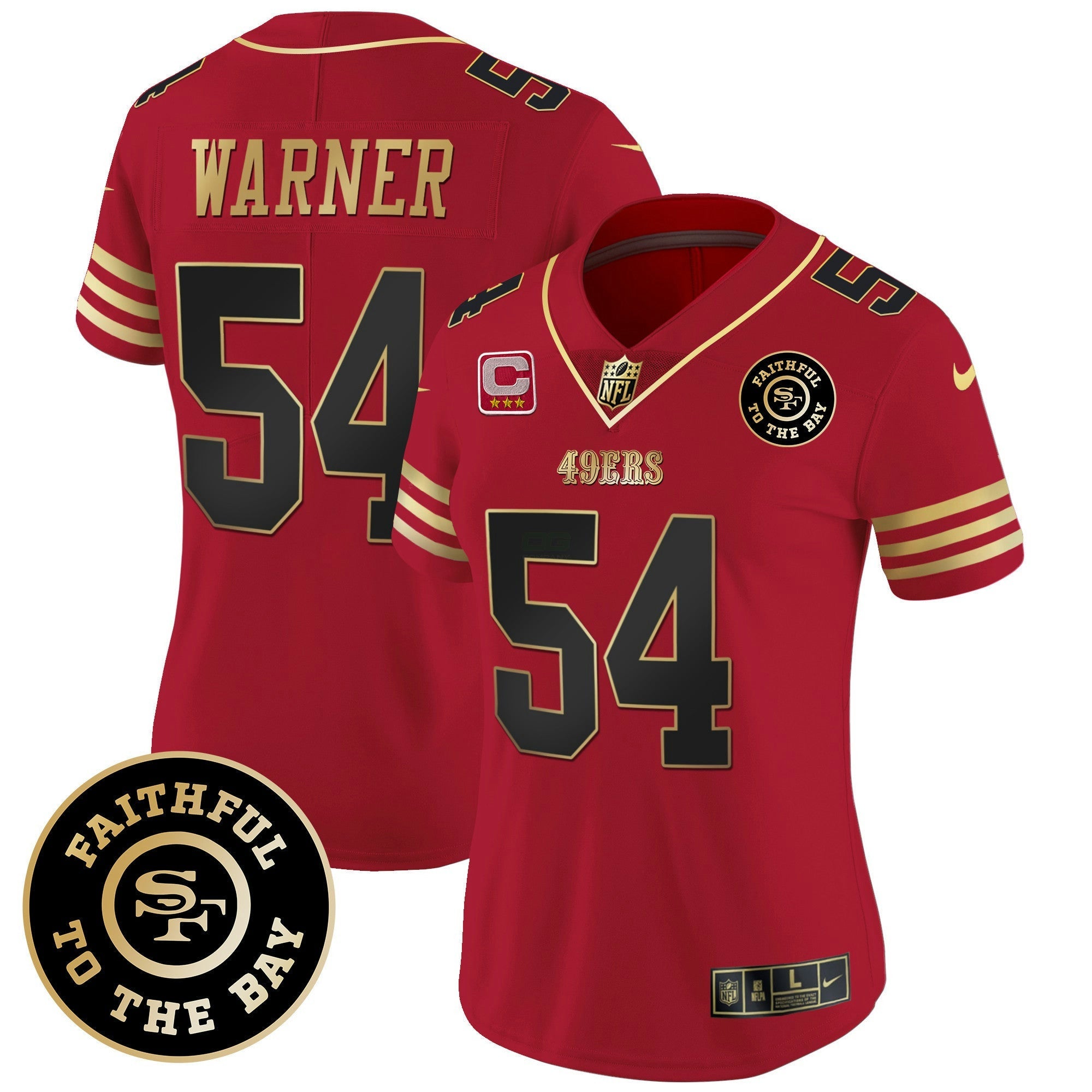 Camisa NFL Women’s Faithful To The Bay 2024 Patch Vapor Limited Jersey