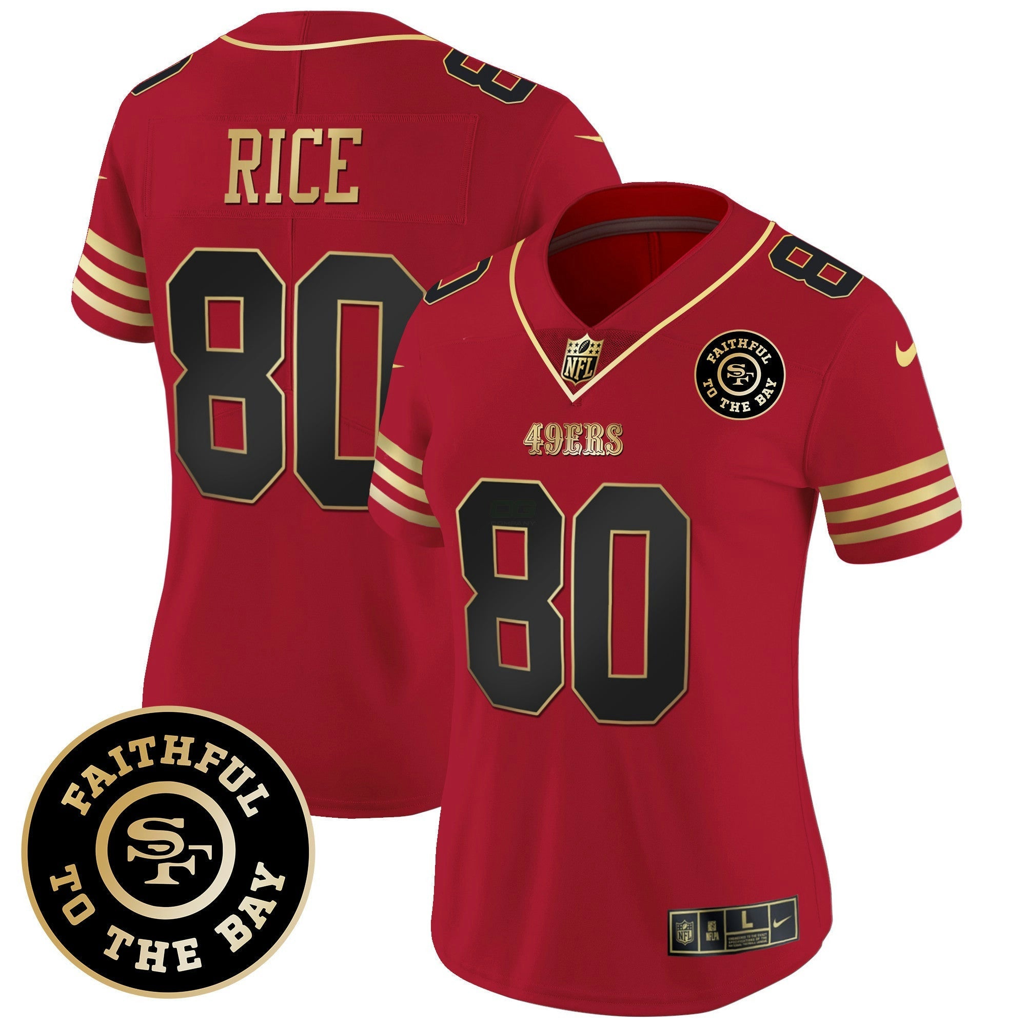 Camisa NFL Women’s Faithful To The Bay 2024 Patch Vapor Limited Jersey