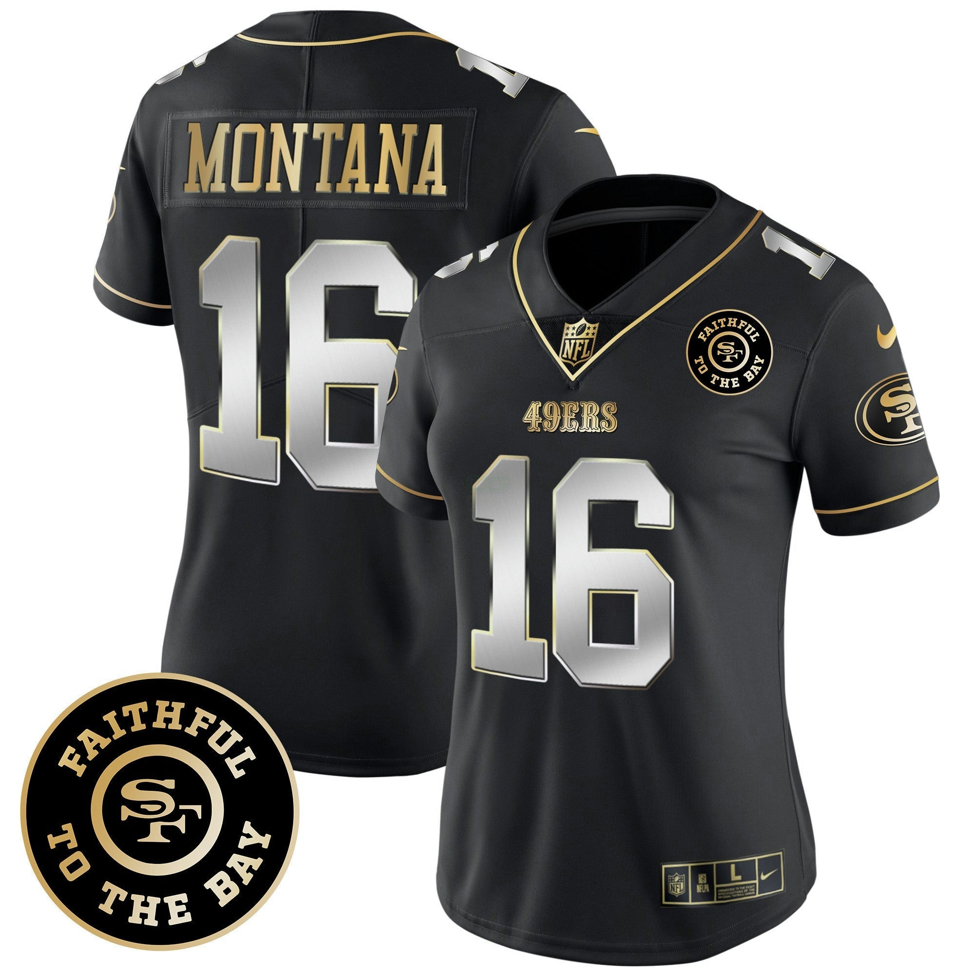 Camisa NFL Women’s Faithful To The Bay 2024 Patch Vapor Limited Jersey