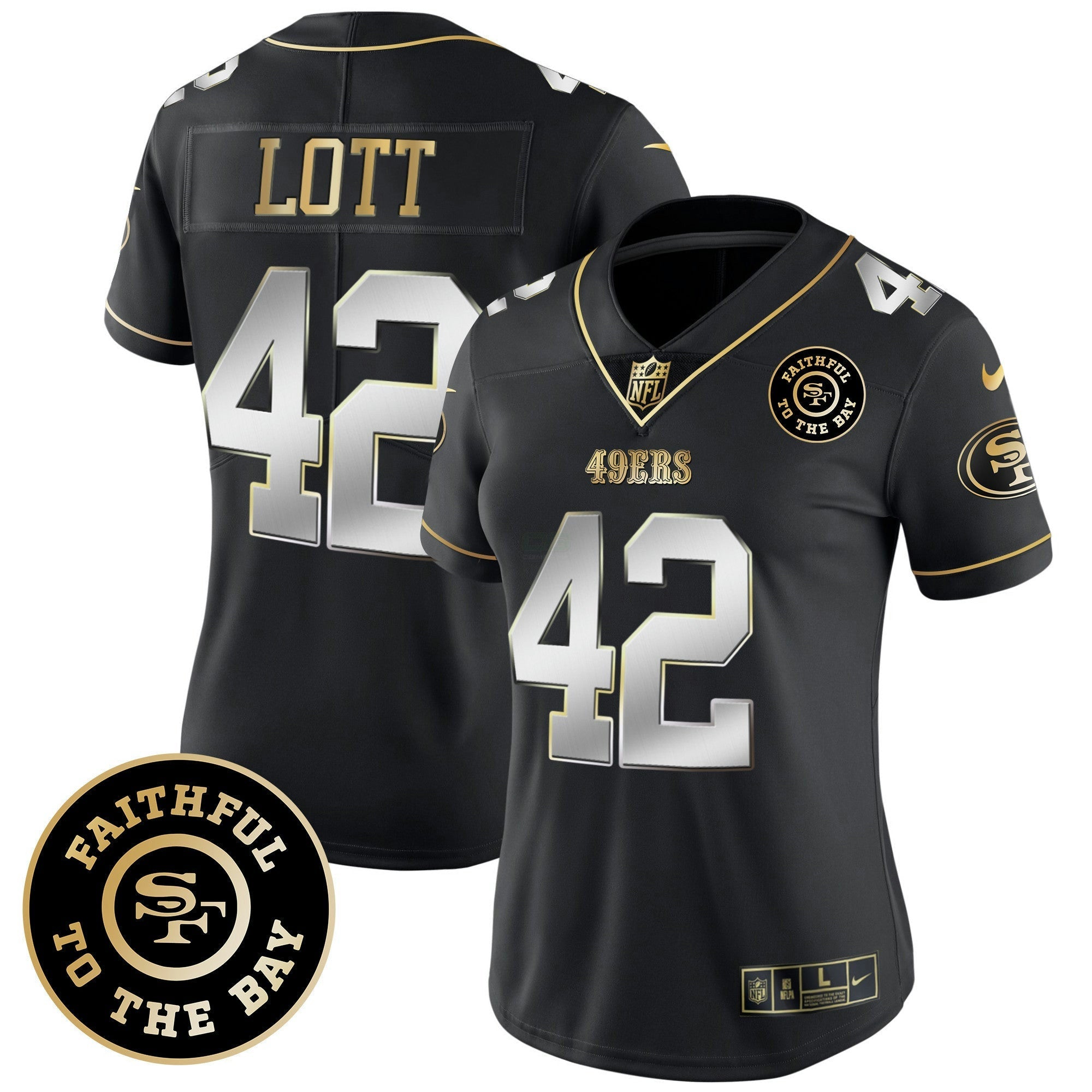 Camisa NFL Women’s Faithful To The Bay 2024 Patch Vapor Limited Jersey