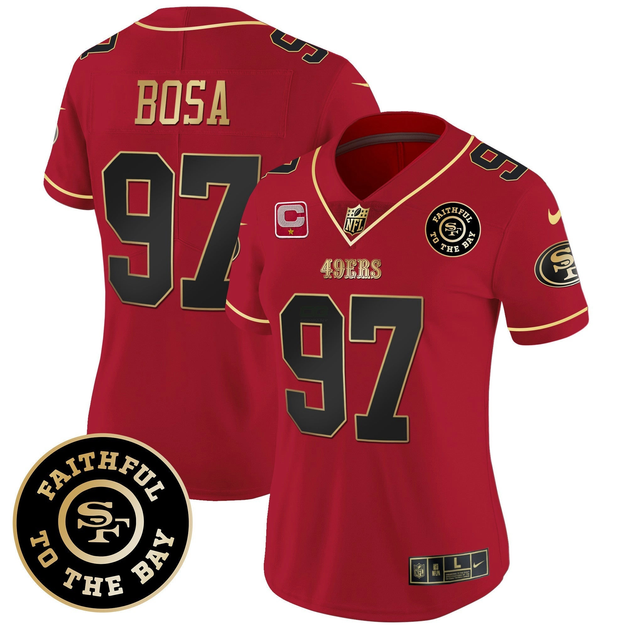 Camisa NFL Women’s Faithful To The Bay Patch Vapor Limited Jersey V7