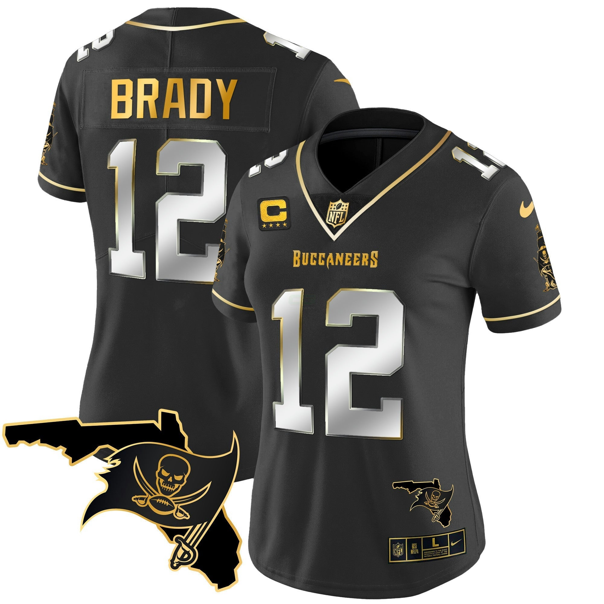 Camisa NFL Women’s Florida Patch Vapor Dourada Jersey