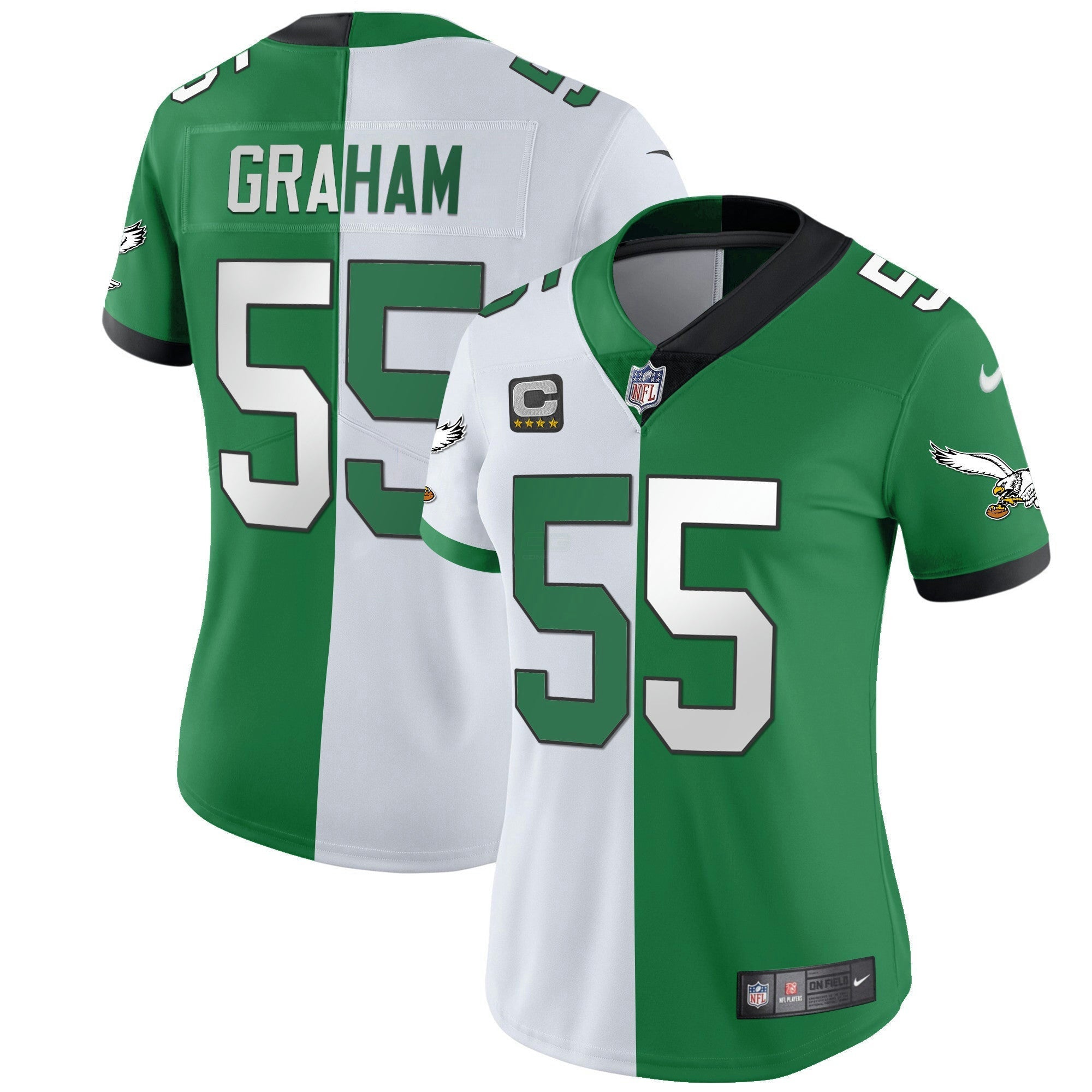 Camisa NFL Women’s Gold & Kelly Vapor Throwback Jersey