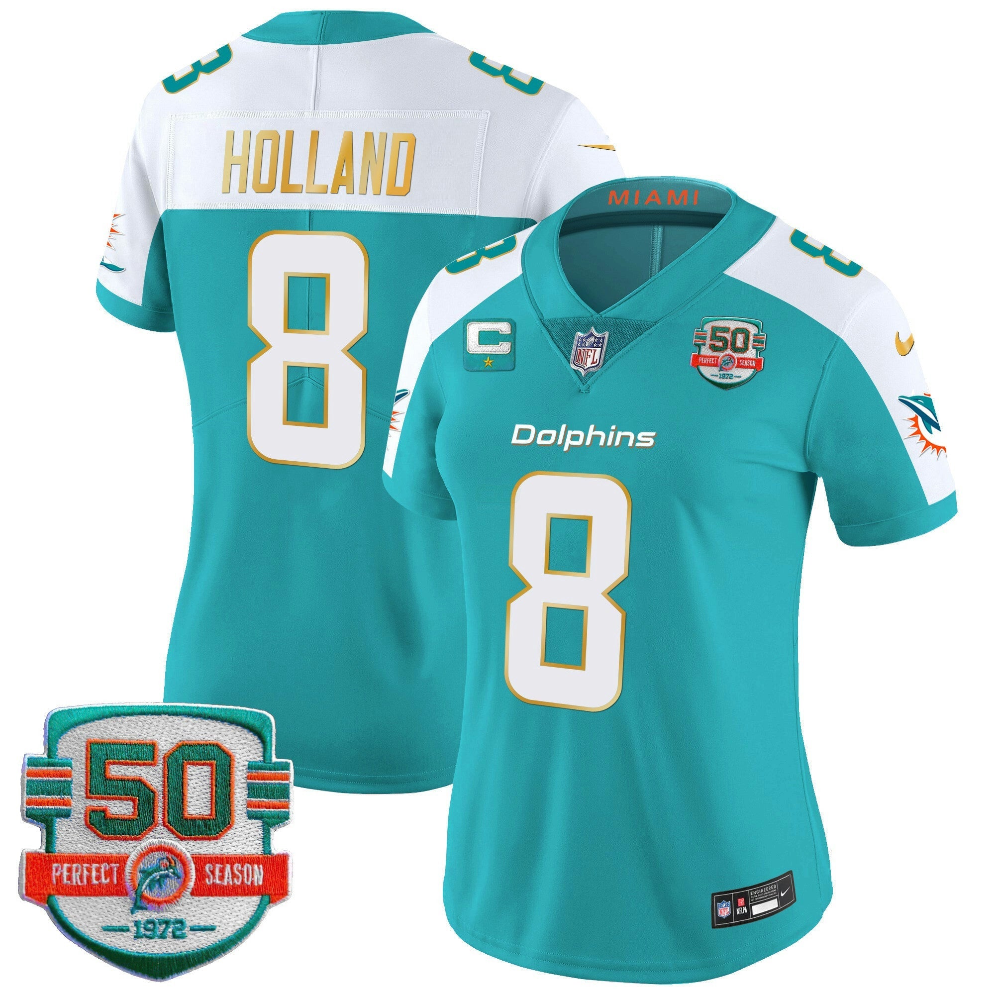 Camisa NFL Women’s Gold Trim Vapor Limited Jersey