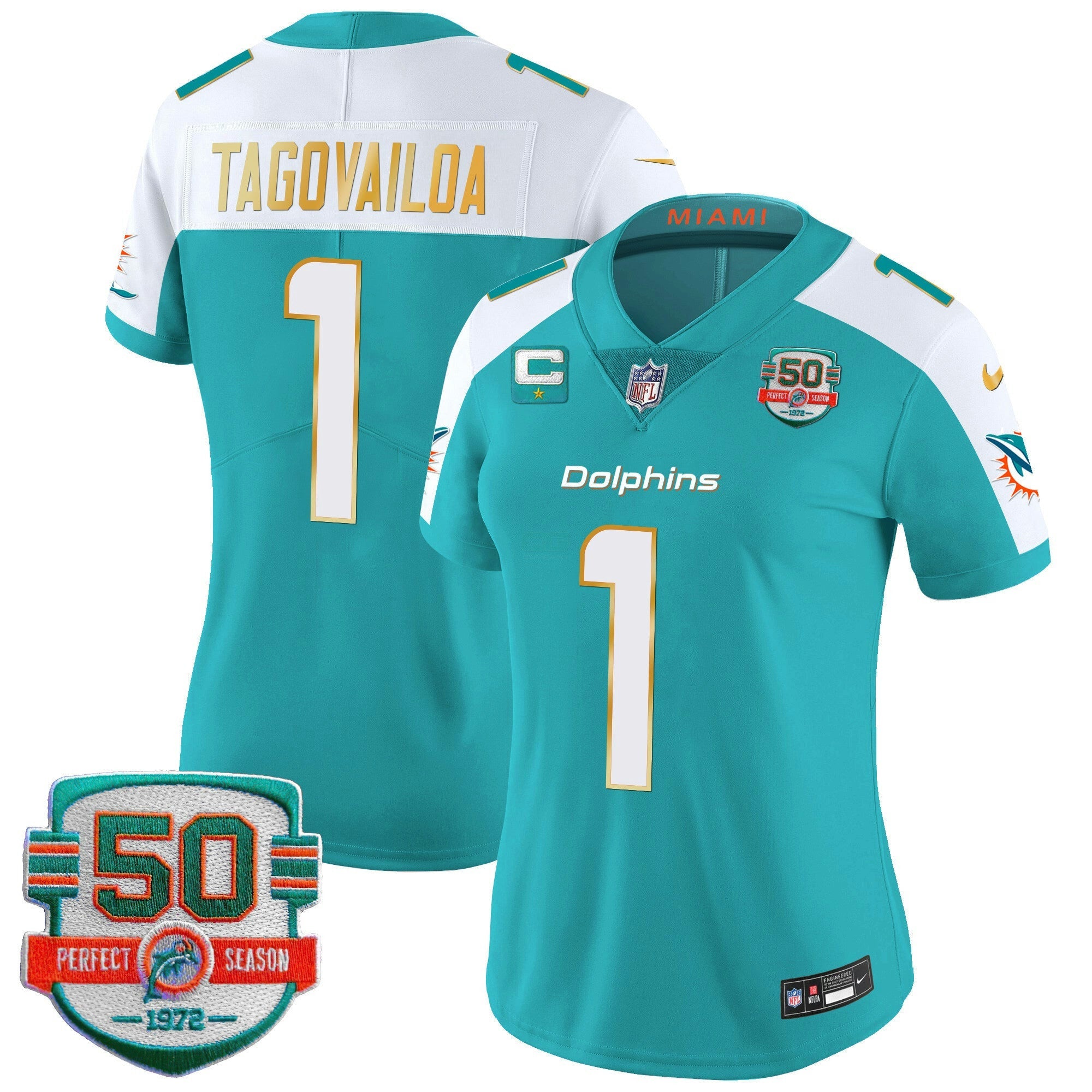 Camisa NFL Women’s Gold Trim Vapor Limited Jersey