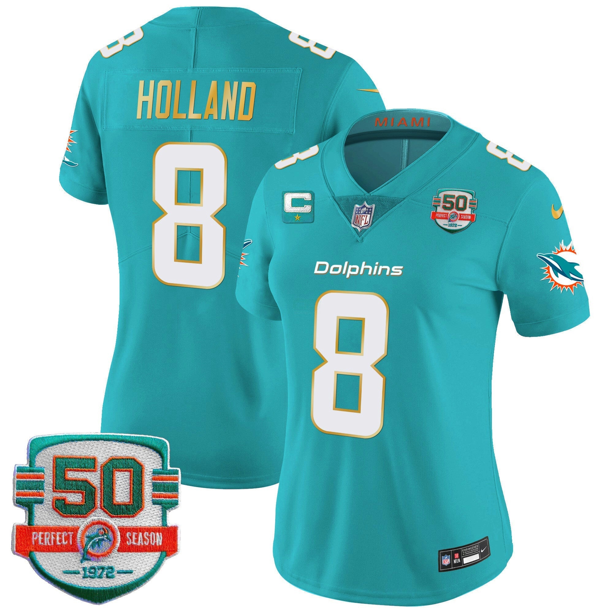 Camisa NFL Women’s Gold Trim Vapor Limited Jersey