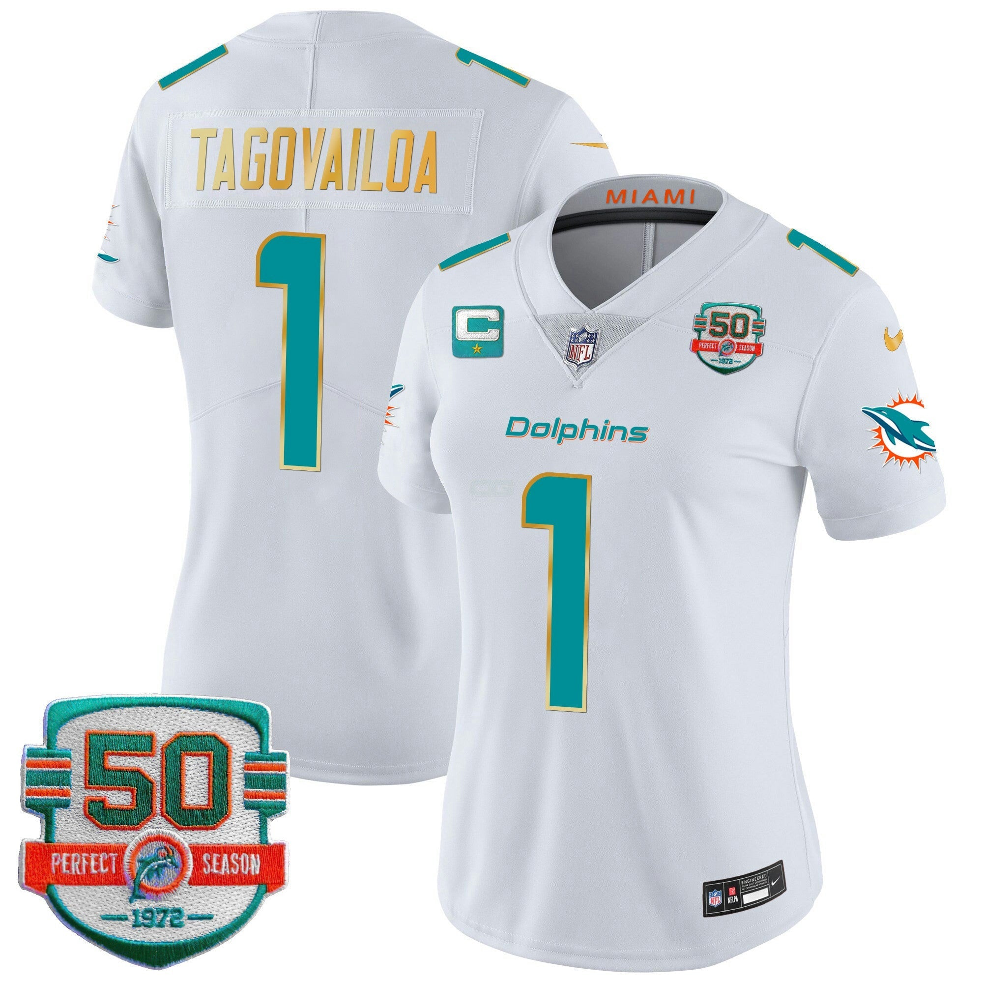 Camisa NFL Women’s Gold Trim Vapor Limited Jersey