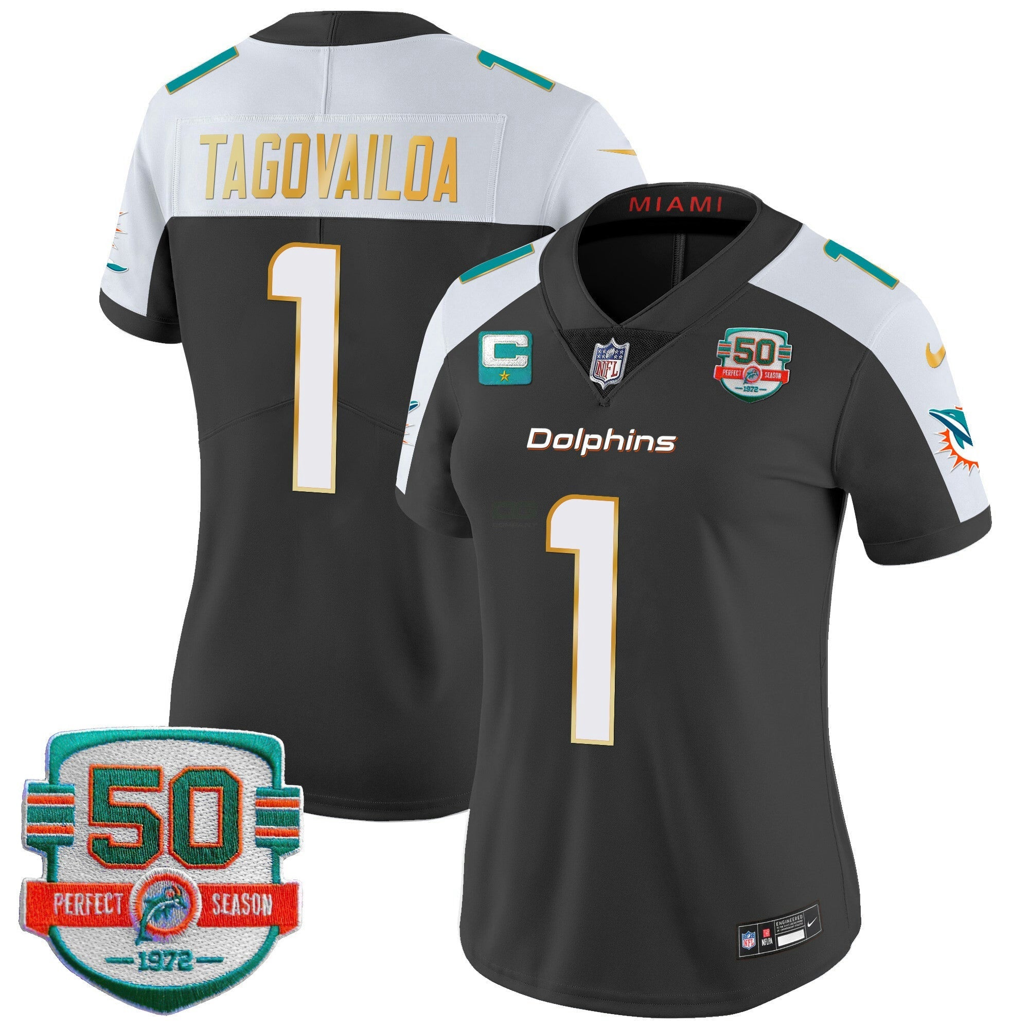 Camisa NFL Women’s Gold Trim Vapor Limited Jersey