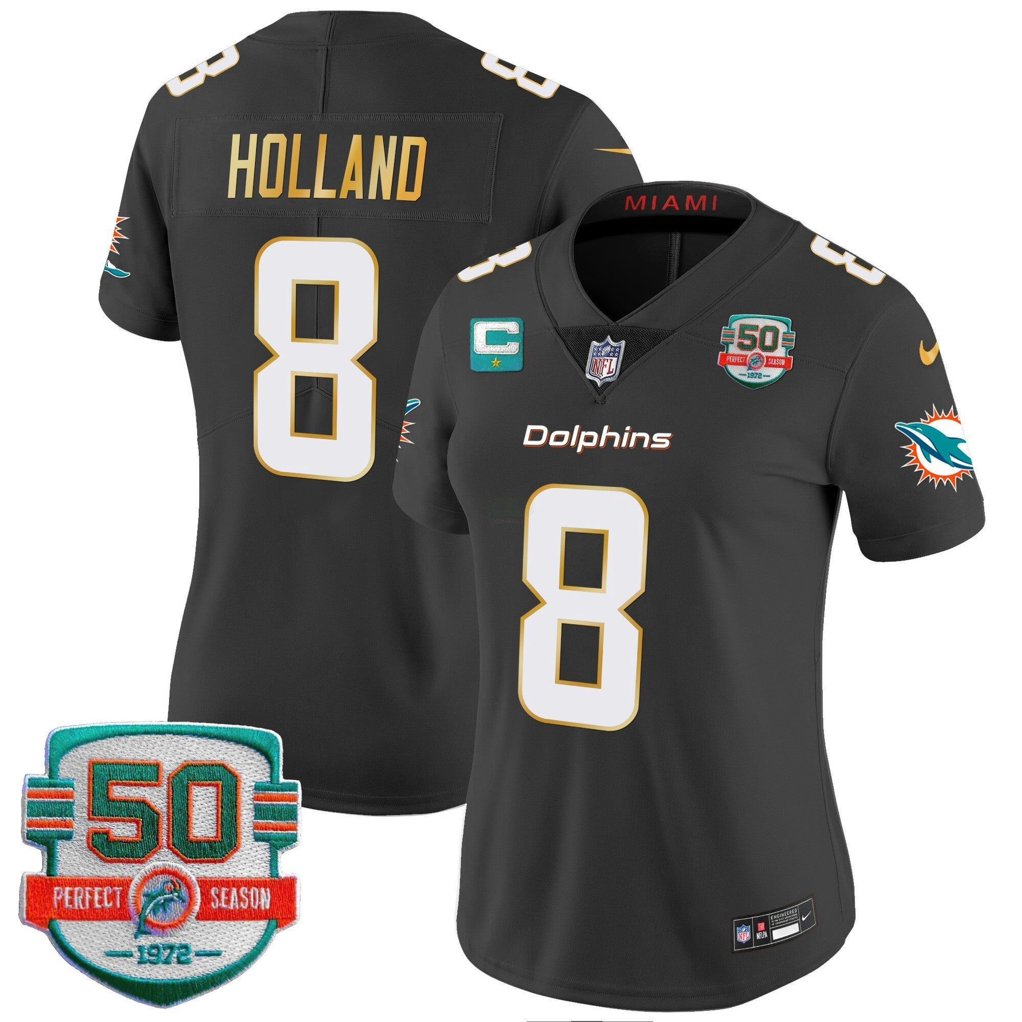 Camisa NFL Women’s Gold Trim Vapor Limited Jersey