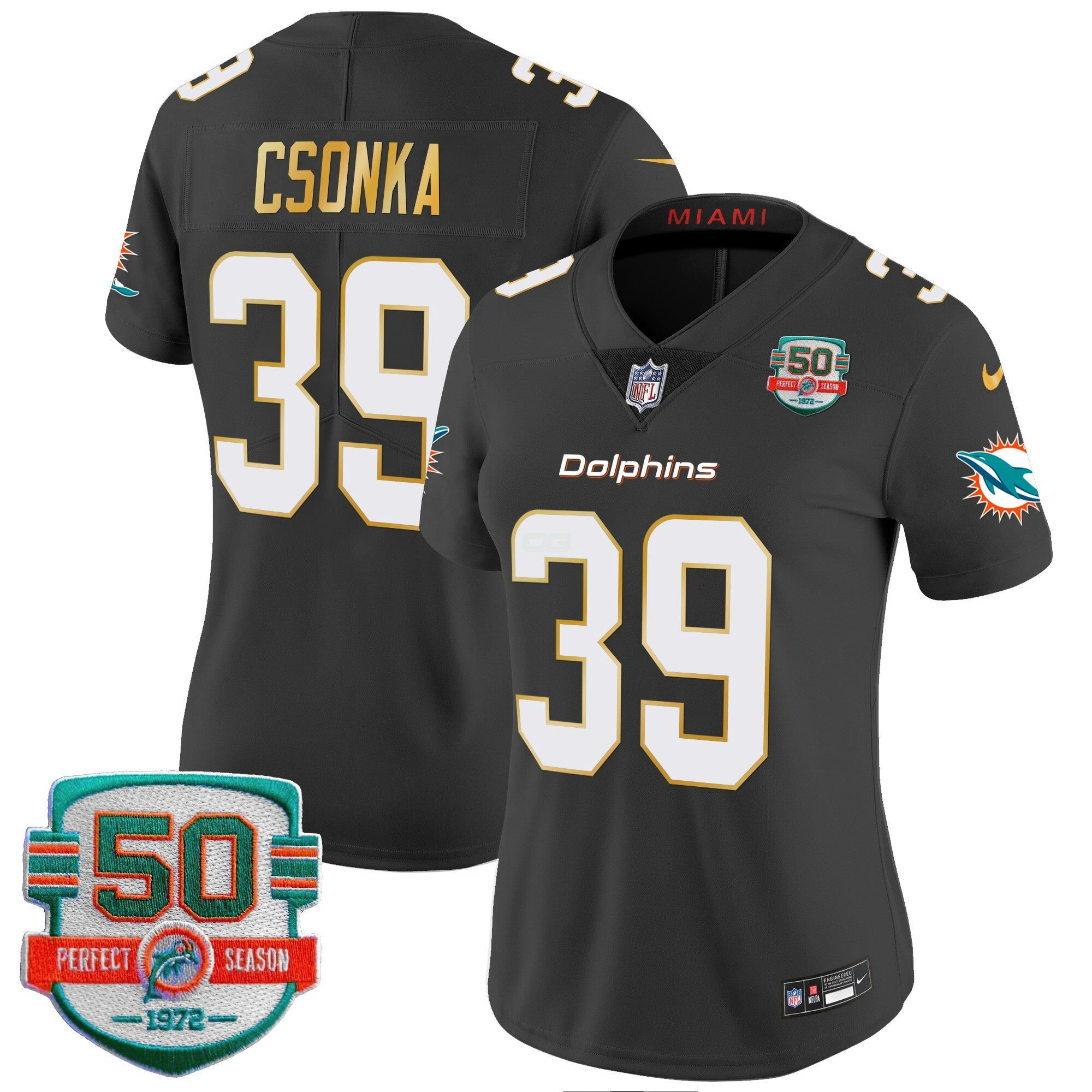 Camisa NFL Women’s Gold Trim Vapor Limited Jersey