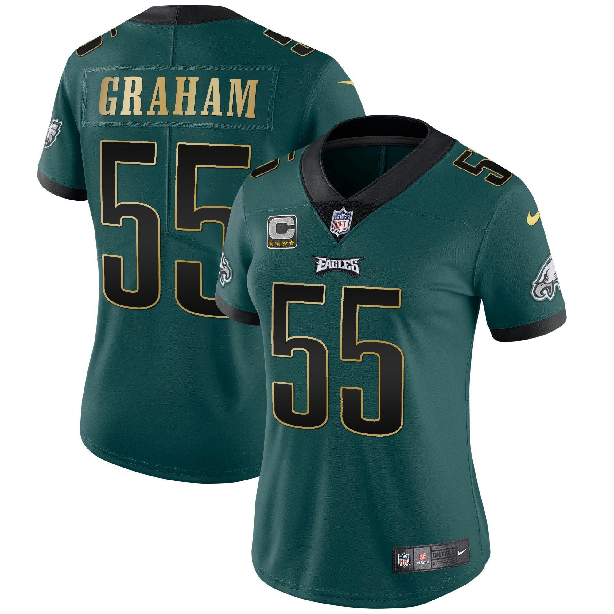 Camisa NFL Women’s Gold Trim Vapor Player Jersey