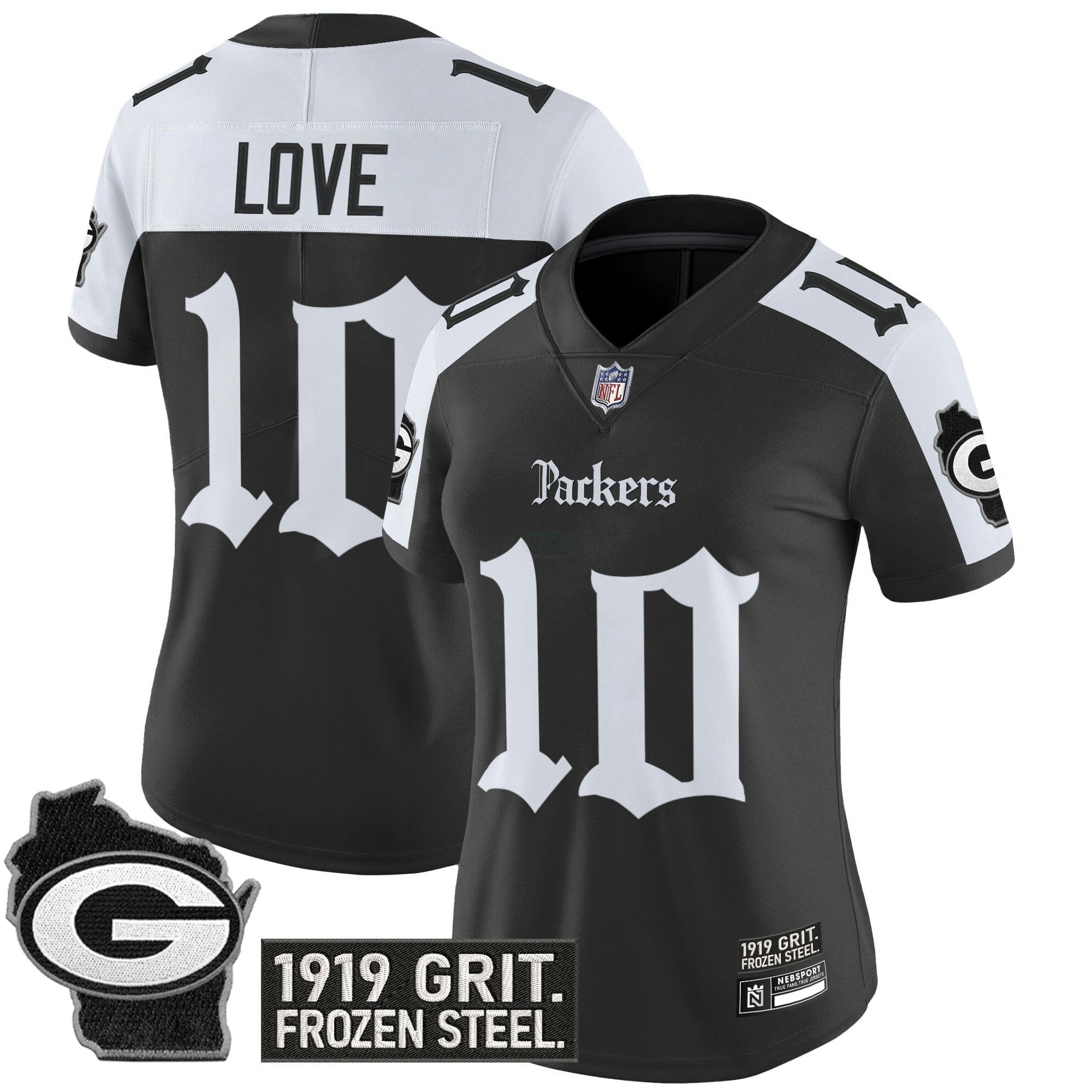 Camisa NFL Women’s Green Bay ‘Gothic Frozen Tundra Edition’ Vapor Limited Jersey