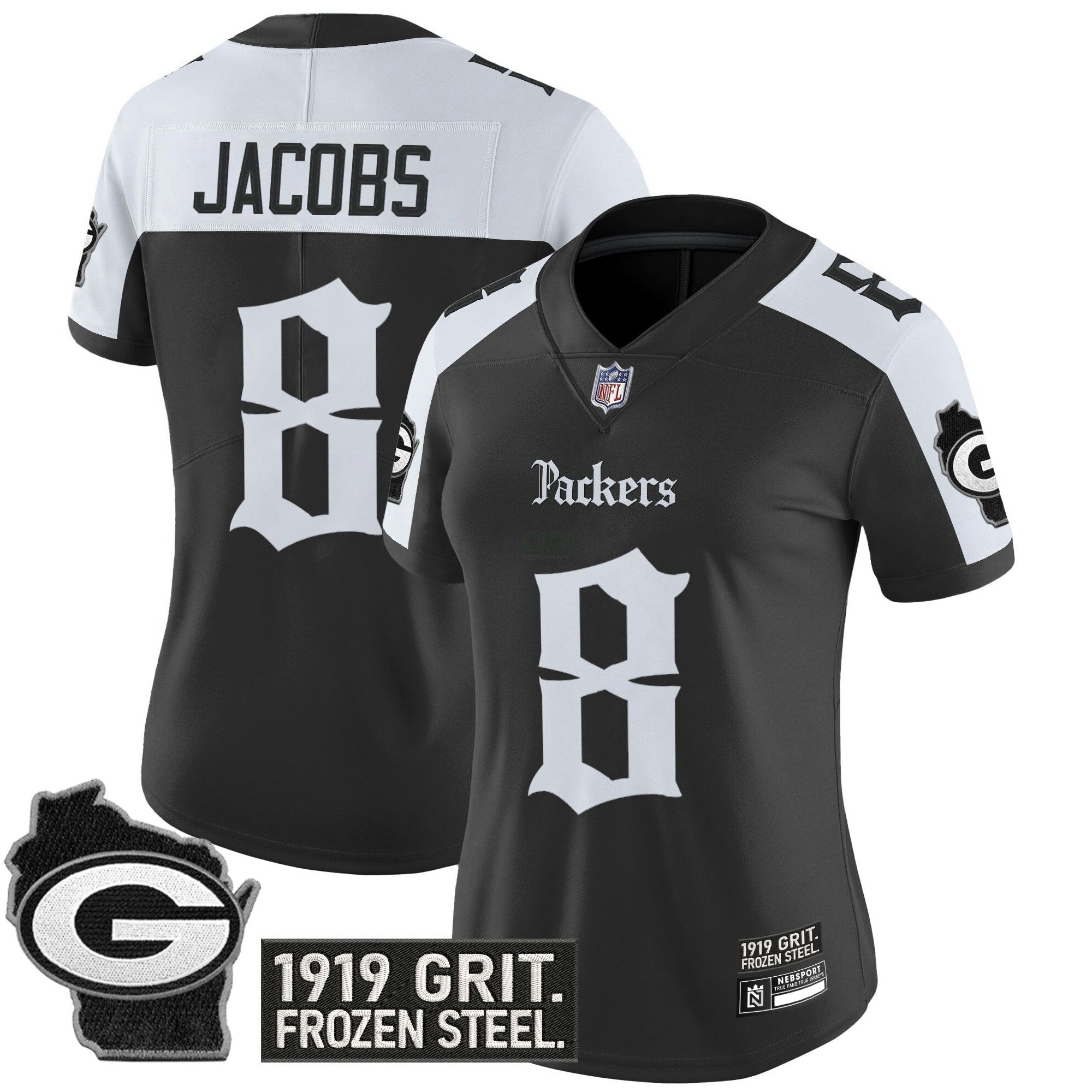Camisa NFL Women’s Green Bay ‘Gothic Frozen Tundra Edition’ Vapor Limited Jersey
