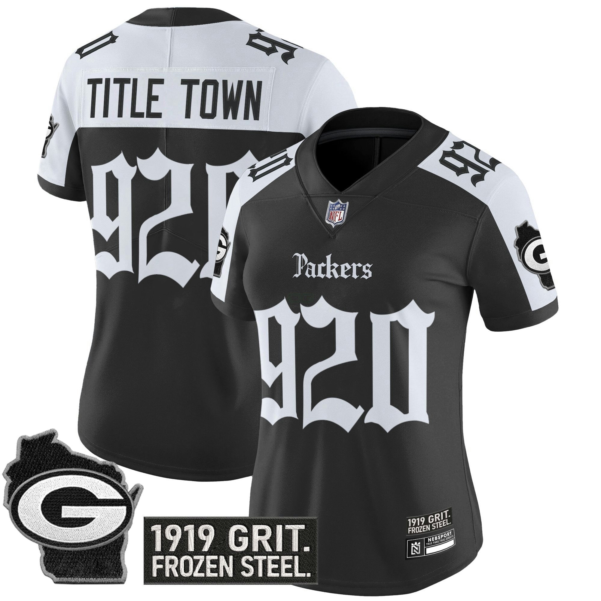 Camisa NFL Women’s Green Bay ‘Gothic Frozen Tundra Edition’ Vapor Limited Jersey
