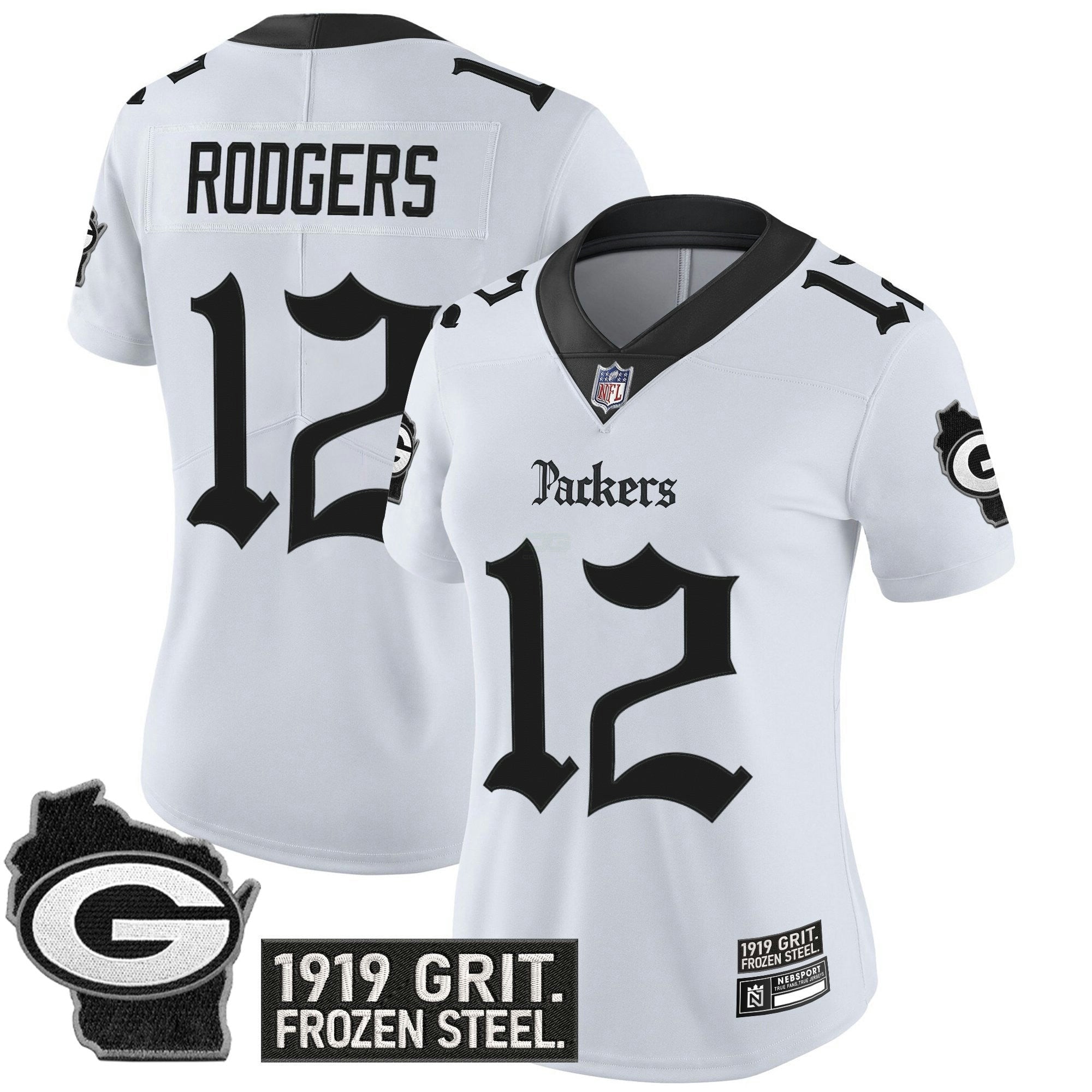 Camisa NFL Women’s Green Bay ‘Gothic Frozen Tundra Edition’ Vapor Limited Jersey