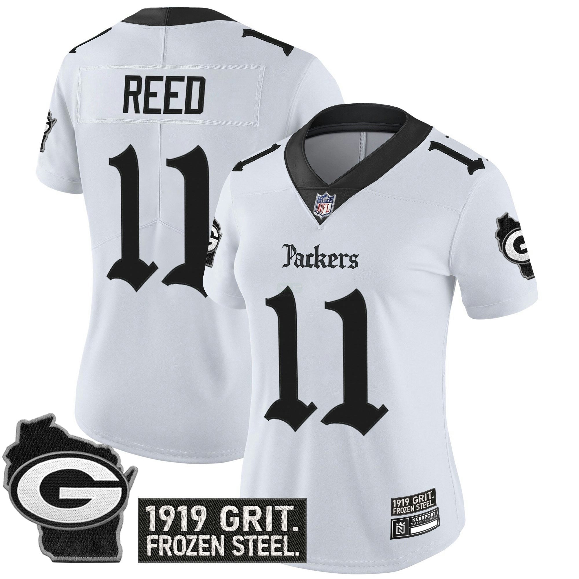 Camisa NFL Women’s Green Bay ‘Gothic Frozen Tundra Edition’ Vapor Limited Jersey