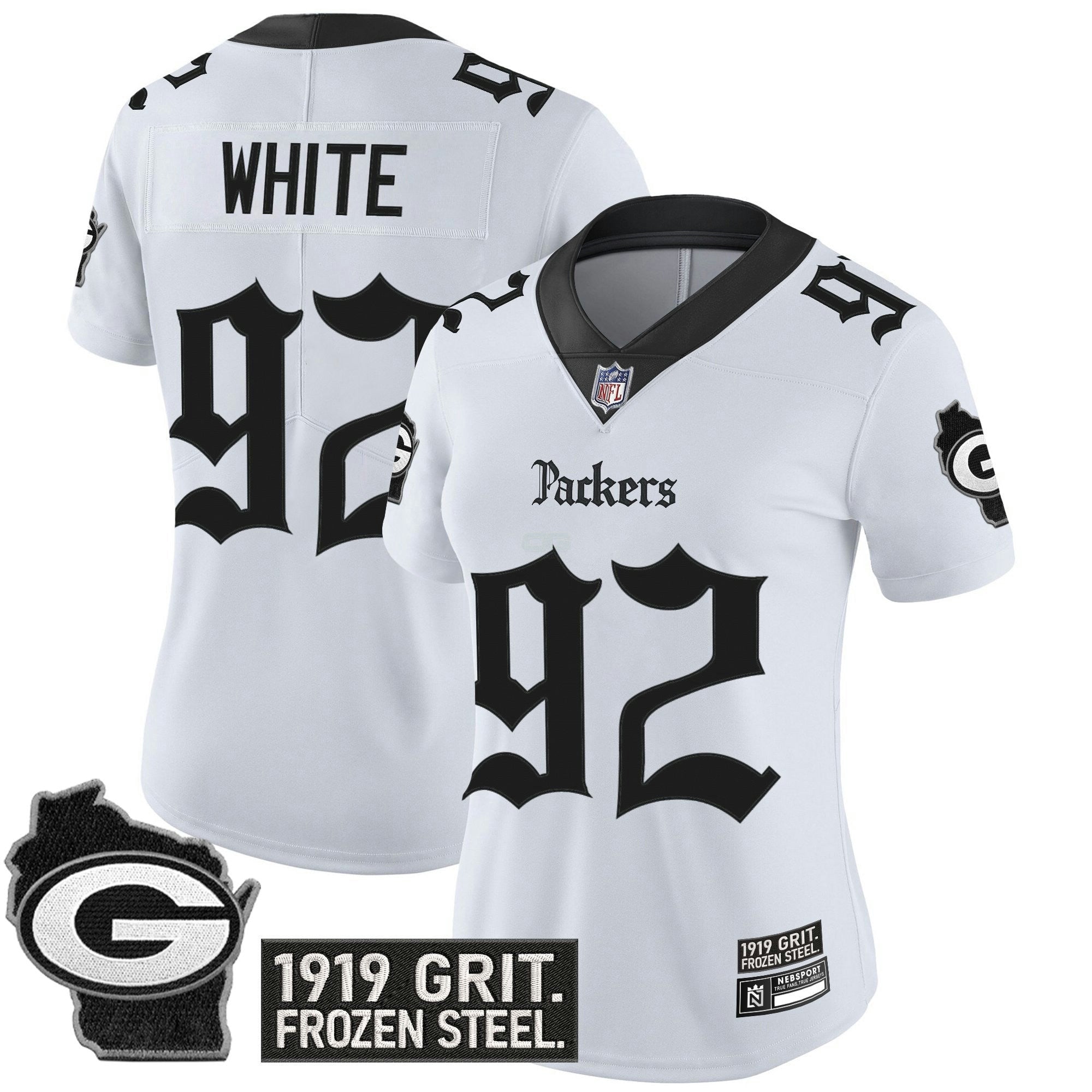 Camisa NFL Women’s Green Bay ‘Gothic Frozen Tundra Edition’ Vapor Limited Jersey