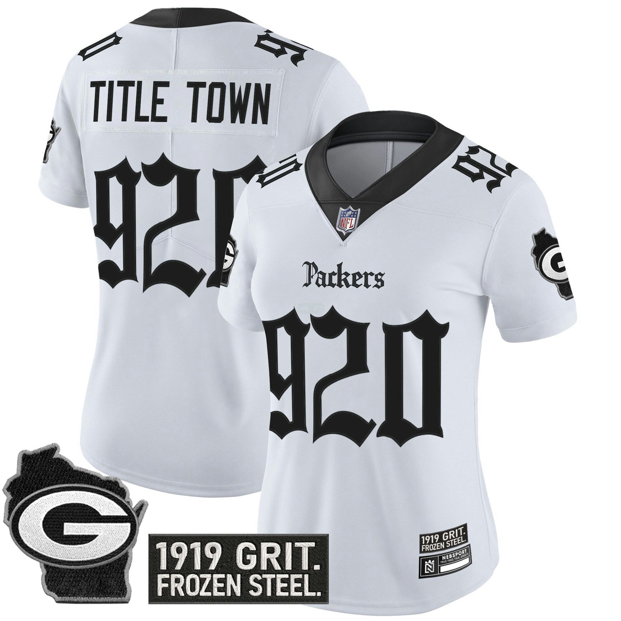 Camisa NFL Women’s Green Bay ‘Gothic Frozen Tundra Edition’ Vapor Limited Jersey