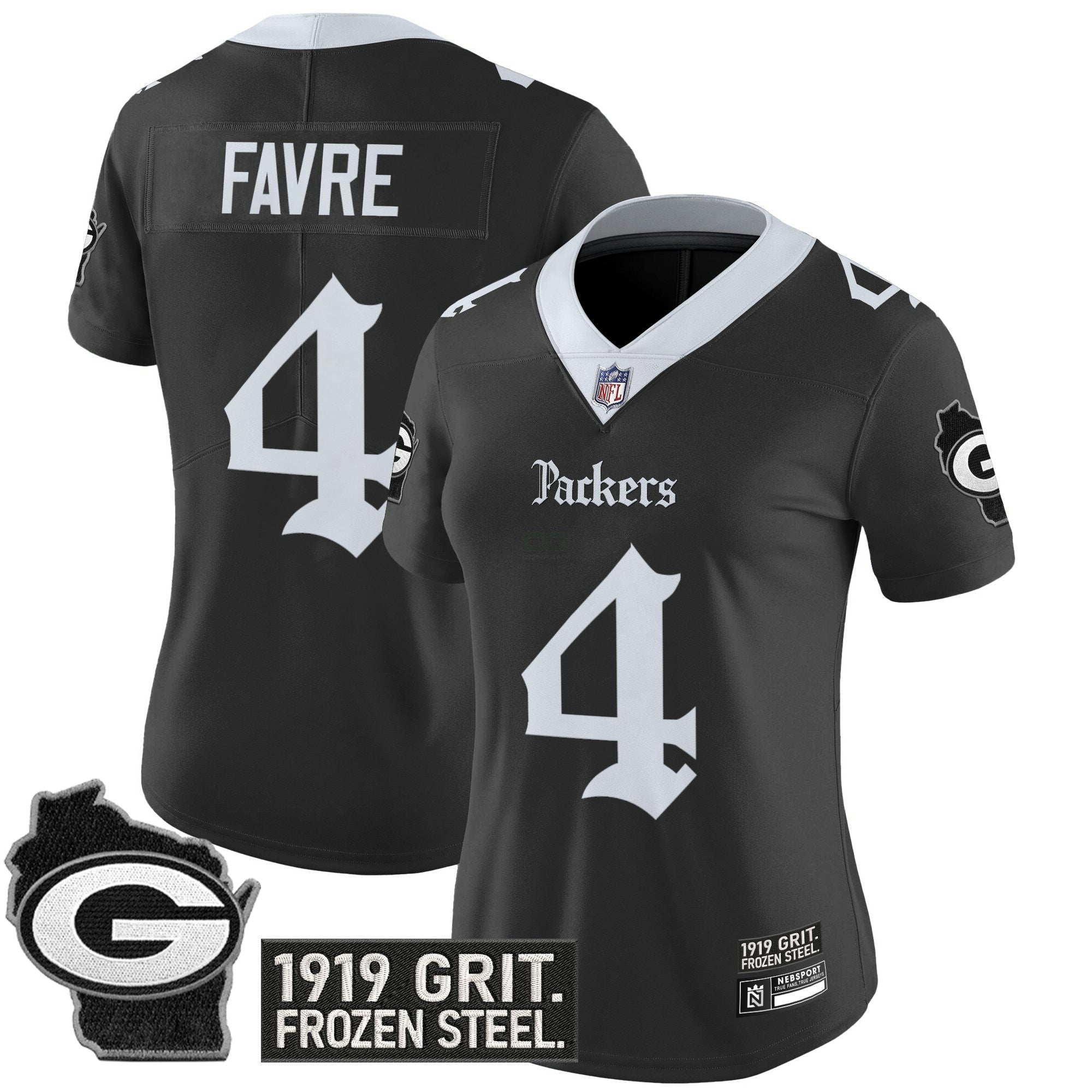 Camisa NFL Women’s Green Bay ‘Gothic Frozen Tundra Edition’ Vapor Limited Jersey