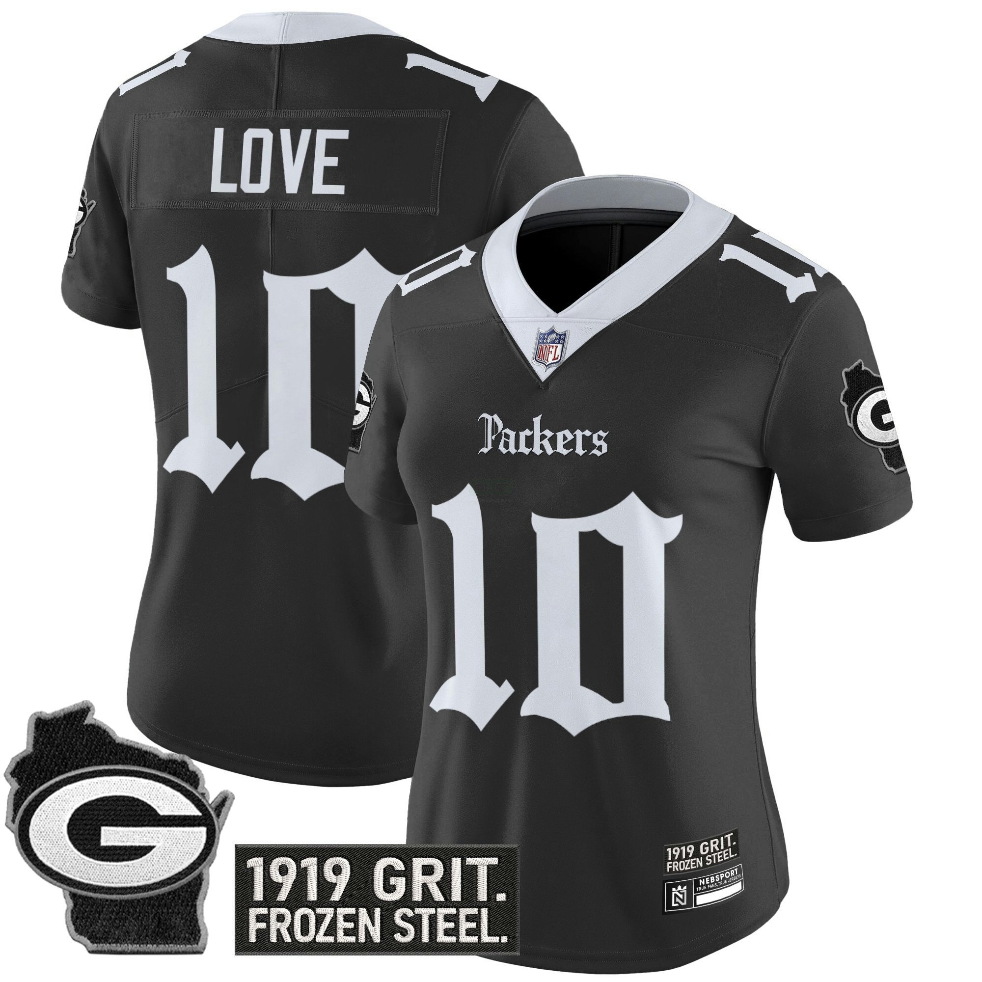 Camisa NFL Women’s Green Bay ‘Gothic Frozen Tundra Edition’ Vapor Limited Jersey