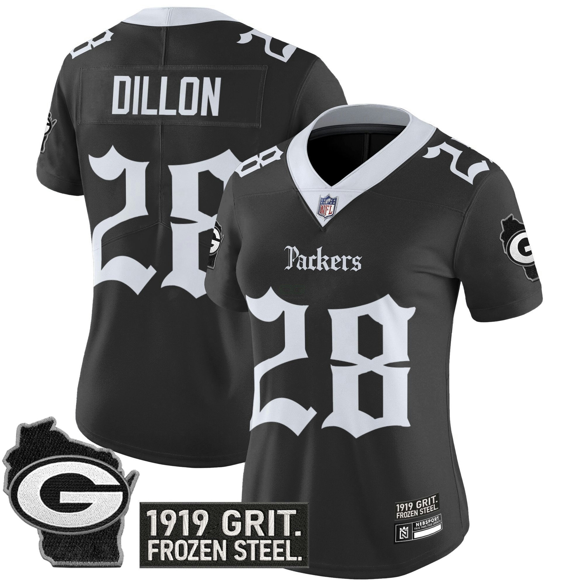 Camisa NFL Women’s Green Bay ‘Gothic Frozen Tundra Edition’ Vapor Limited Jersey