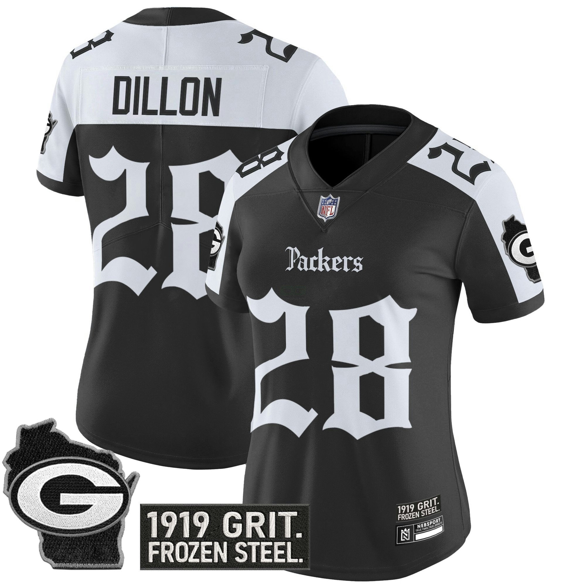 Camisa NFL Women’s Green Bay ‘Gothic Frozen Tundra Edition’ Vapor Limited Jersey