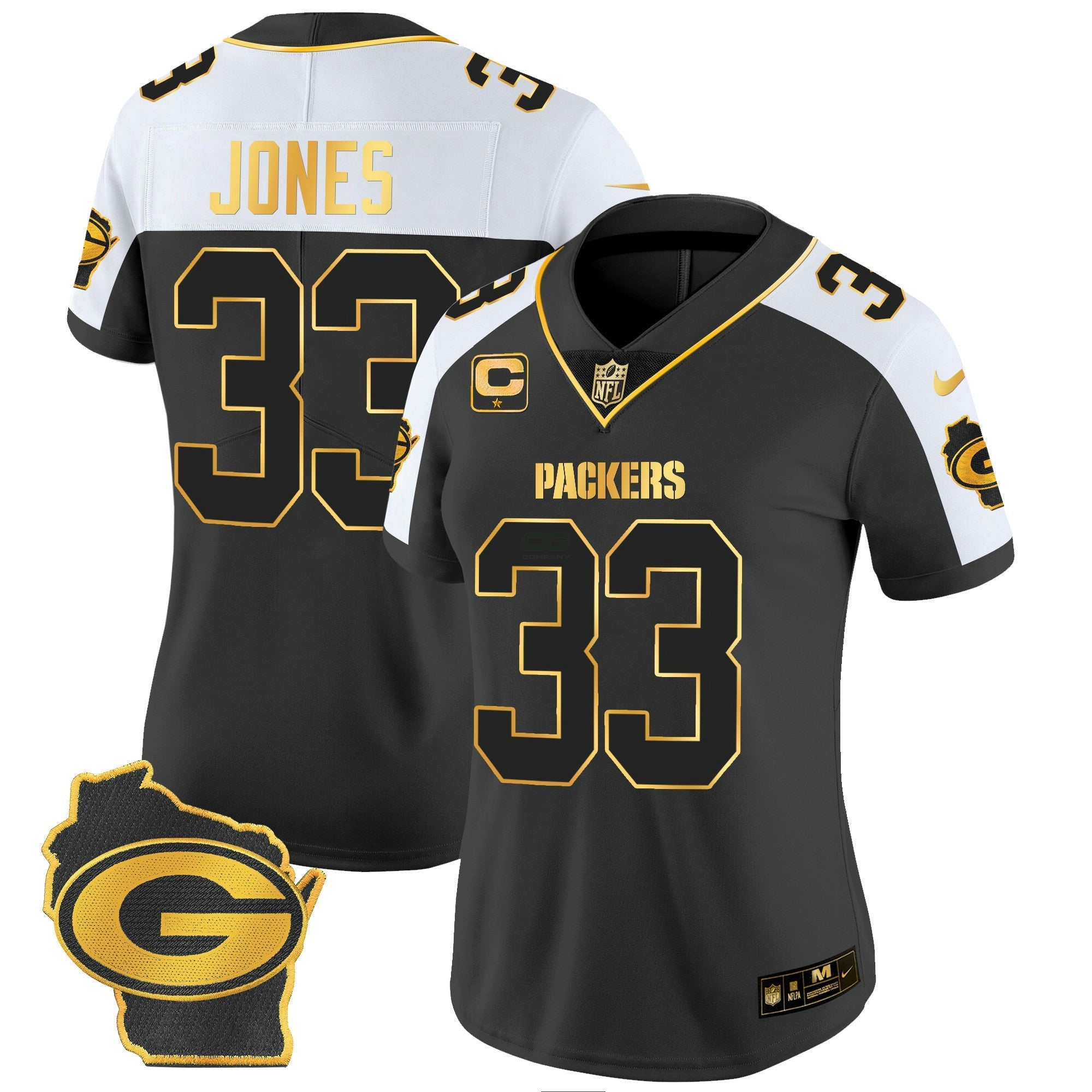 Camisa NFL Women’s Home Patch Dourada Vapor Jersey