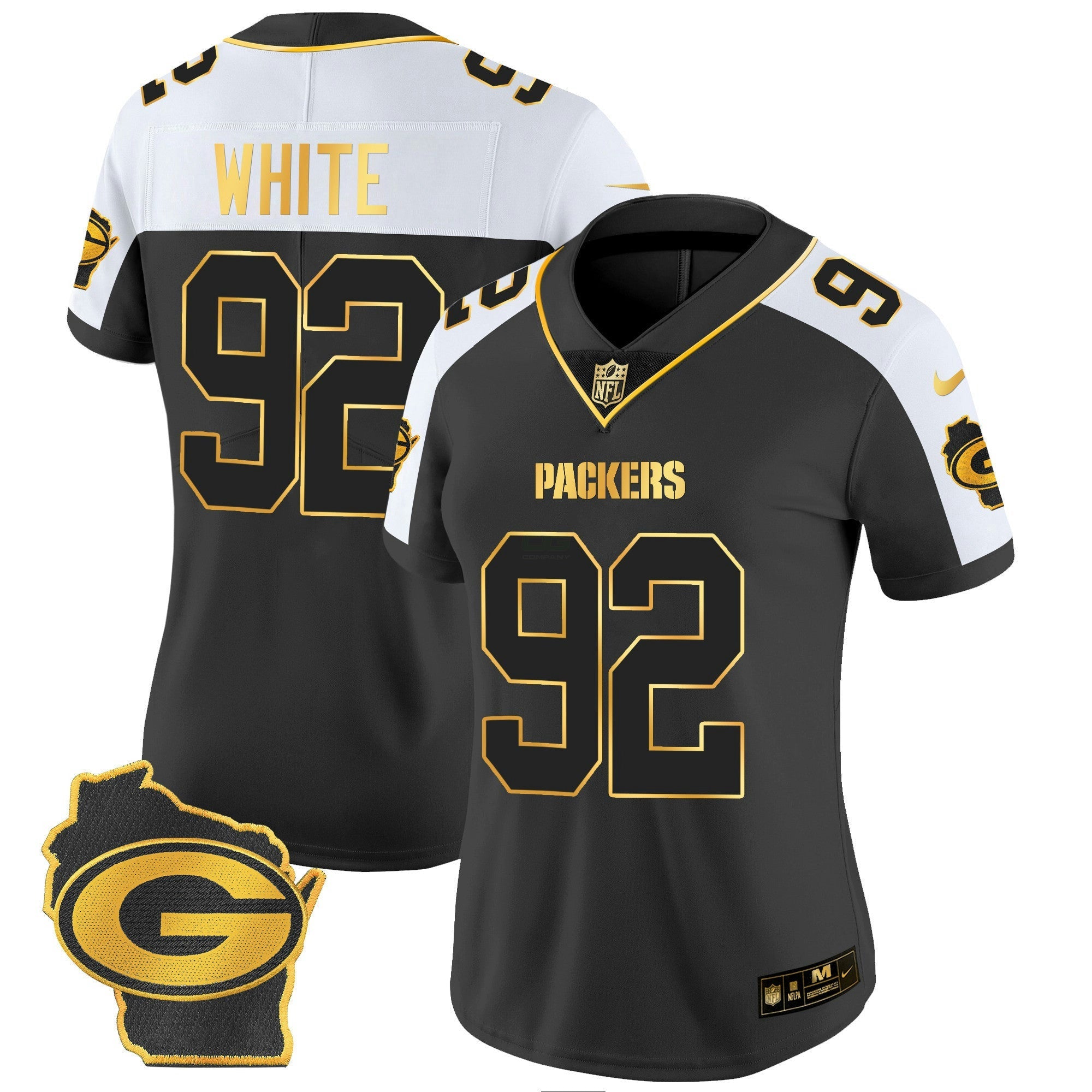 Camisa NFL Women’s Home Patch Dourada Vapor Jersey