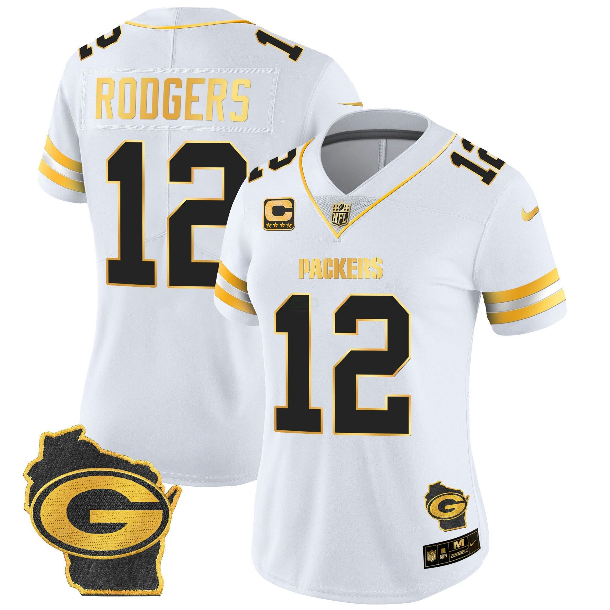 Camisa NFL Women’s Home Patch Dourada Vapor Jersey