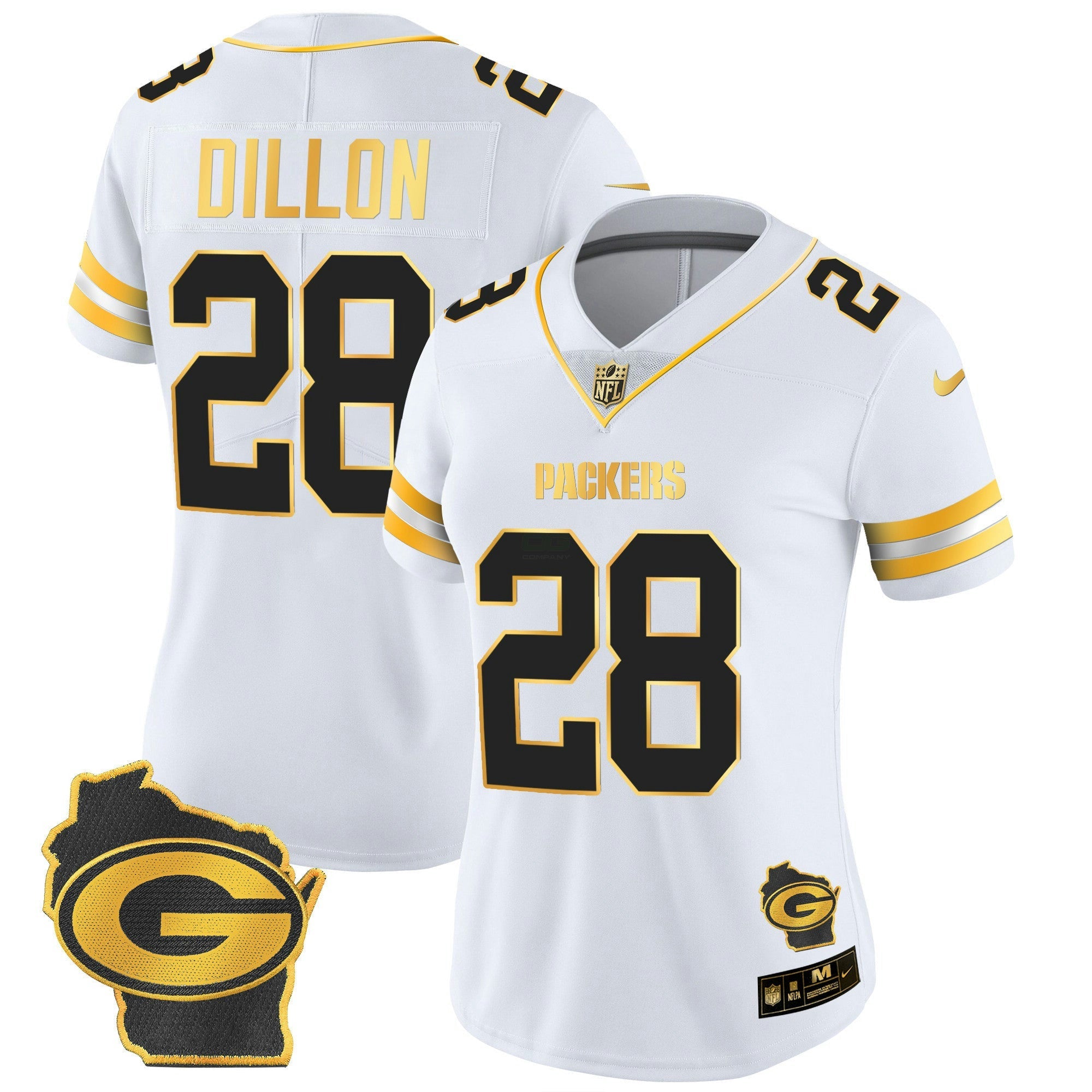 Camisa NFL Women’s Home Patch Dourada Vapor Jersey