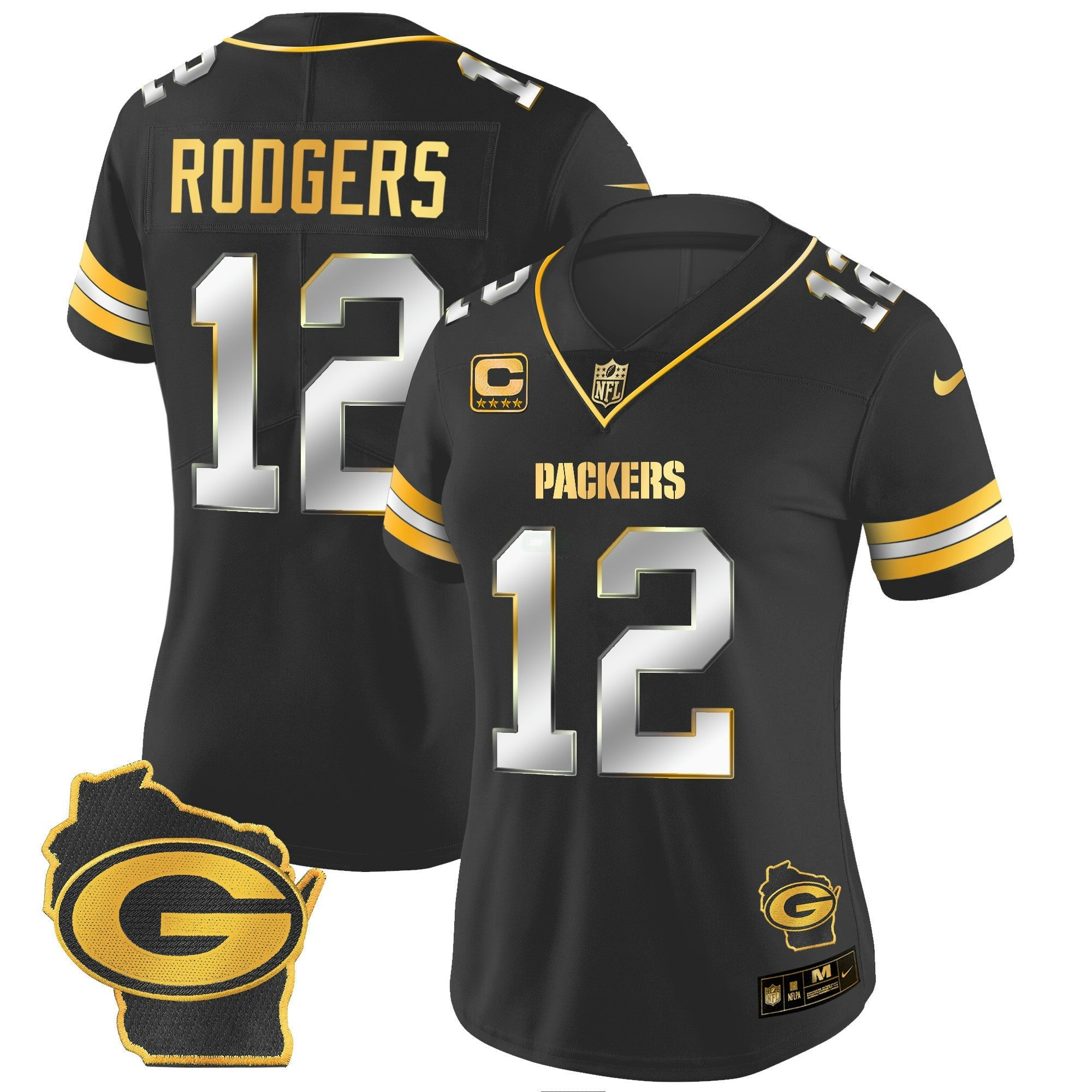 Camisa NFL Women’s Home Patch Dourada Vapor Jersey