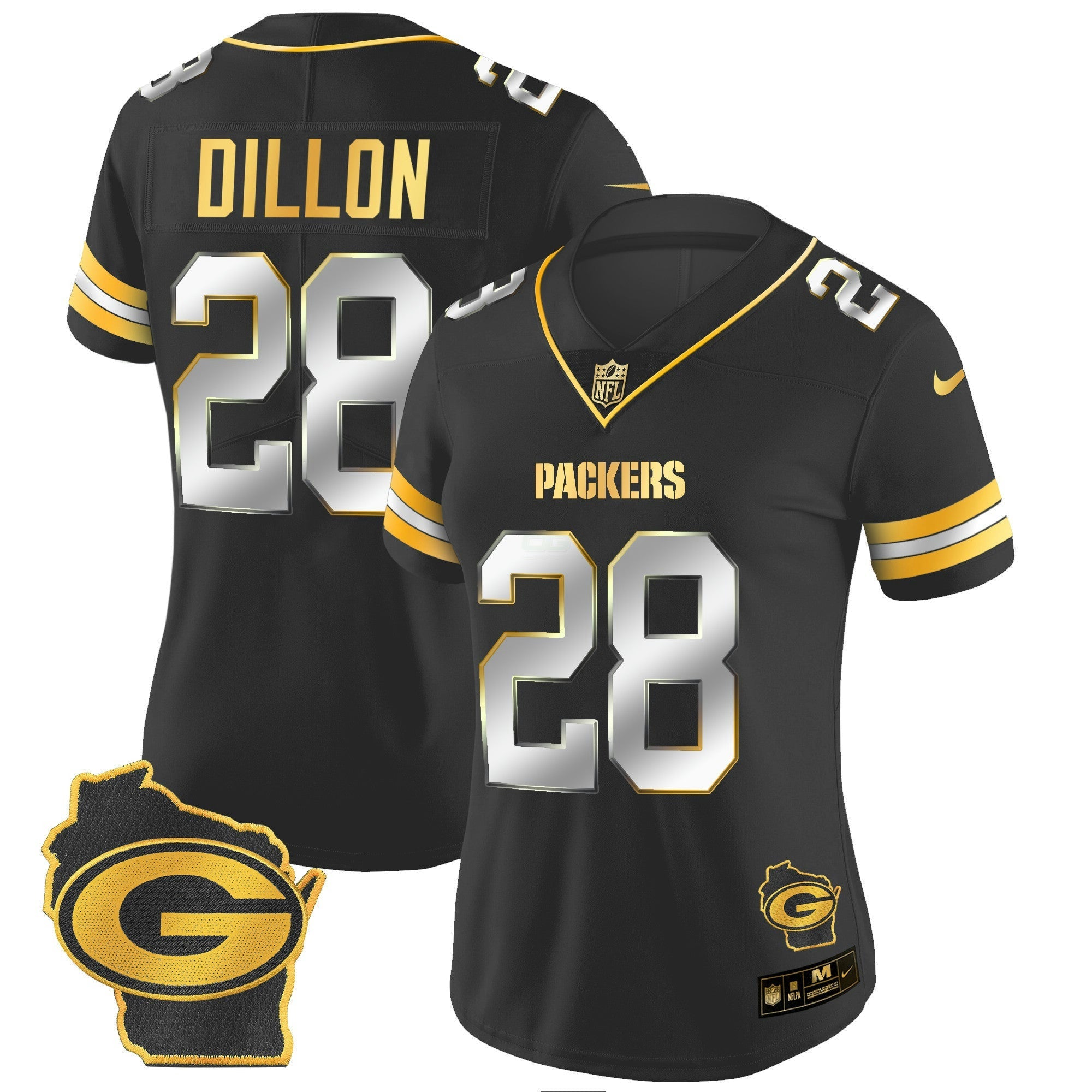 Camisa NFL Women’s Home Patch Dourada Vapor Jersey