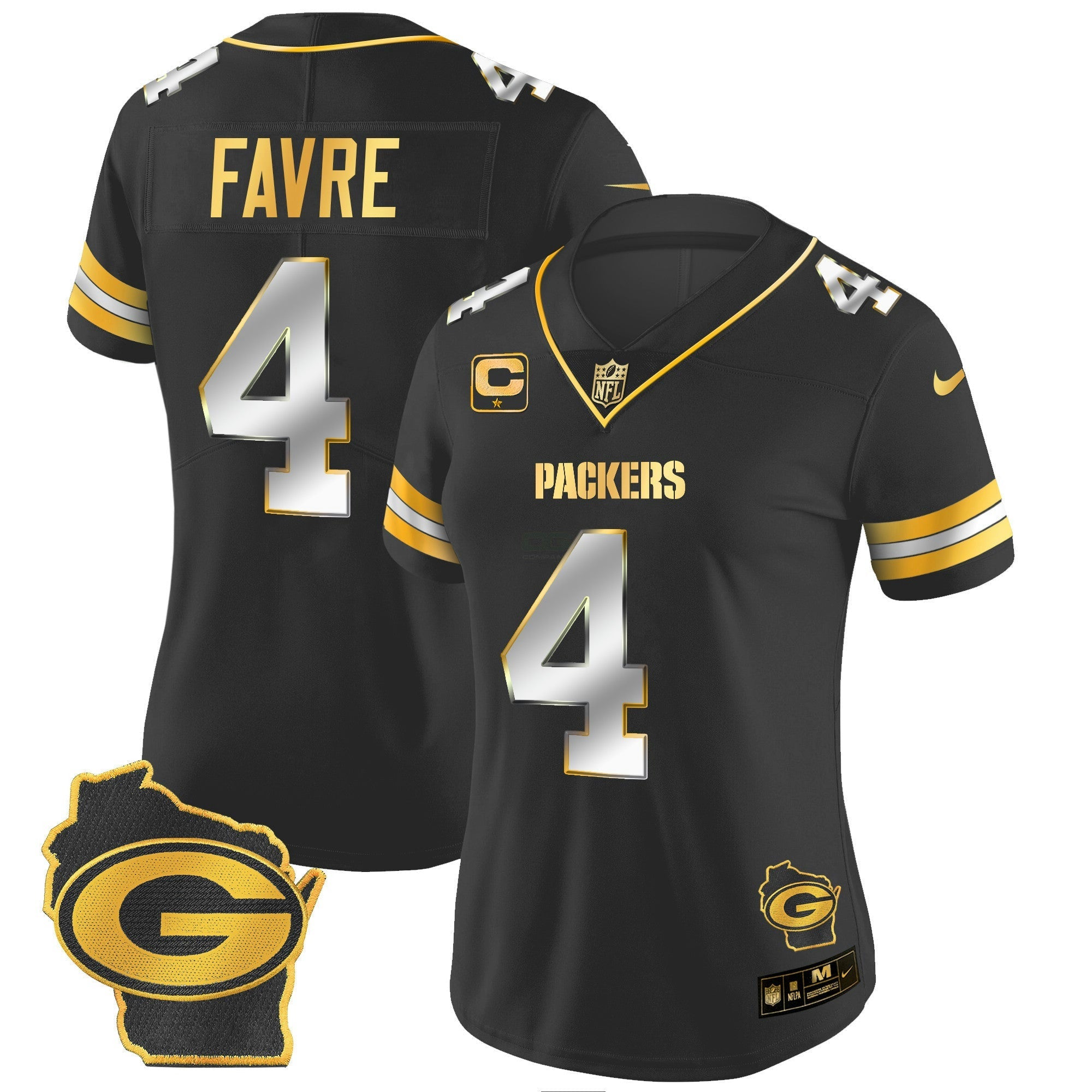 Camisa NFL Women’s Home Patch Dourada Vapor Jersey