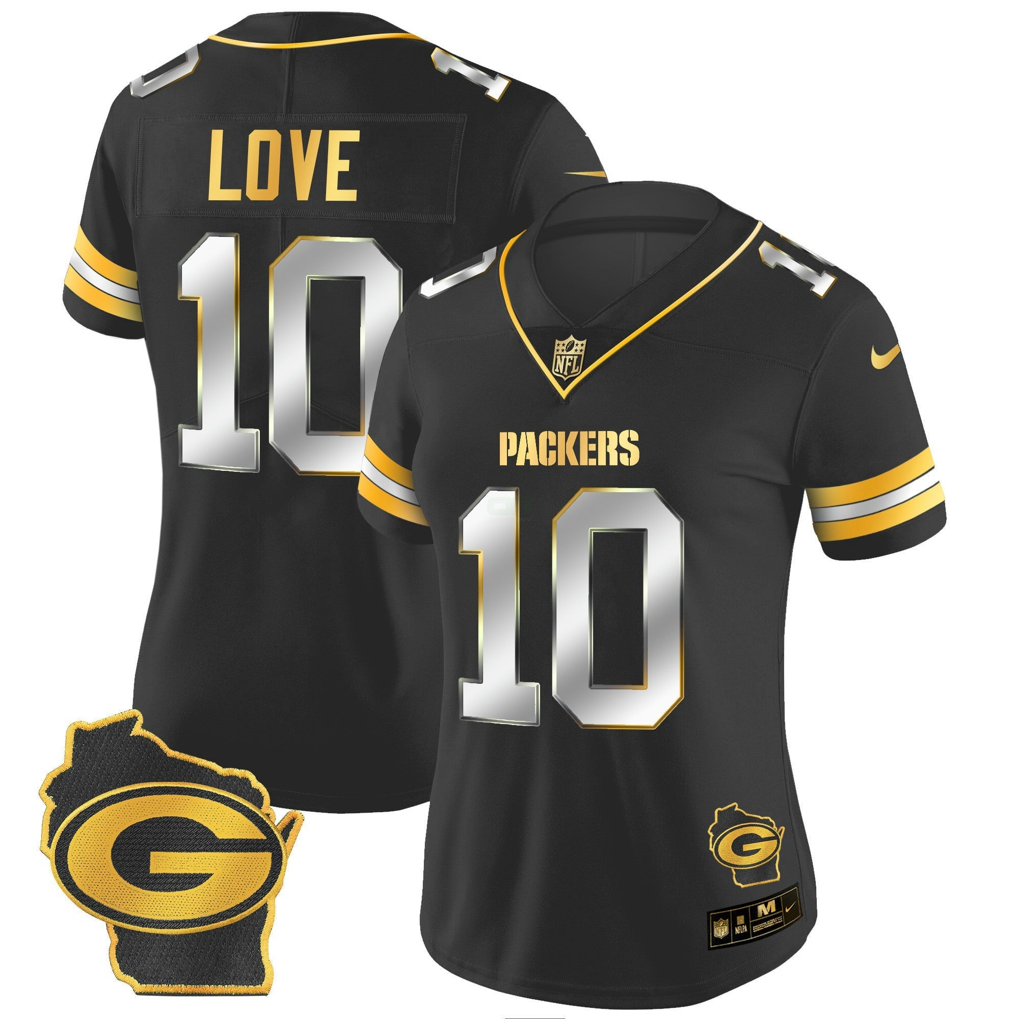 Camisa NFL Women’s Home Patch Dourada Vapor Jersey