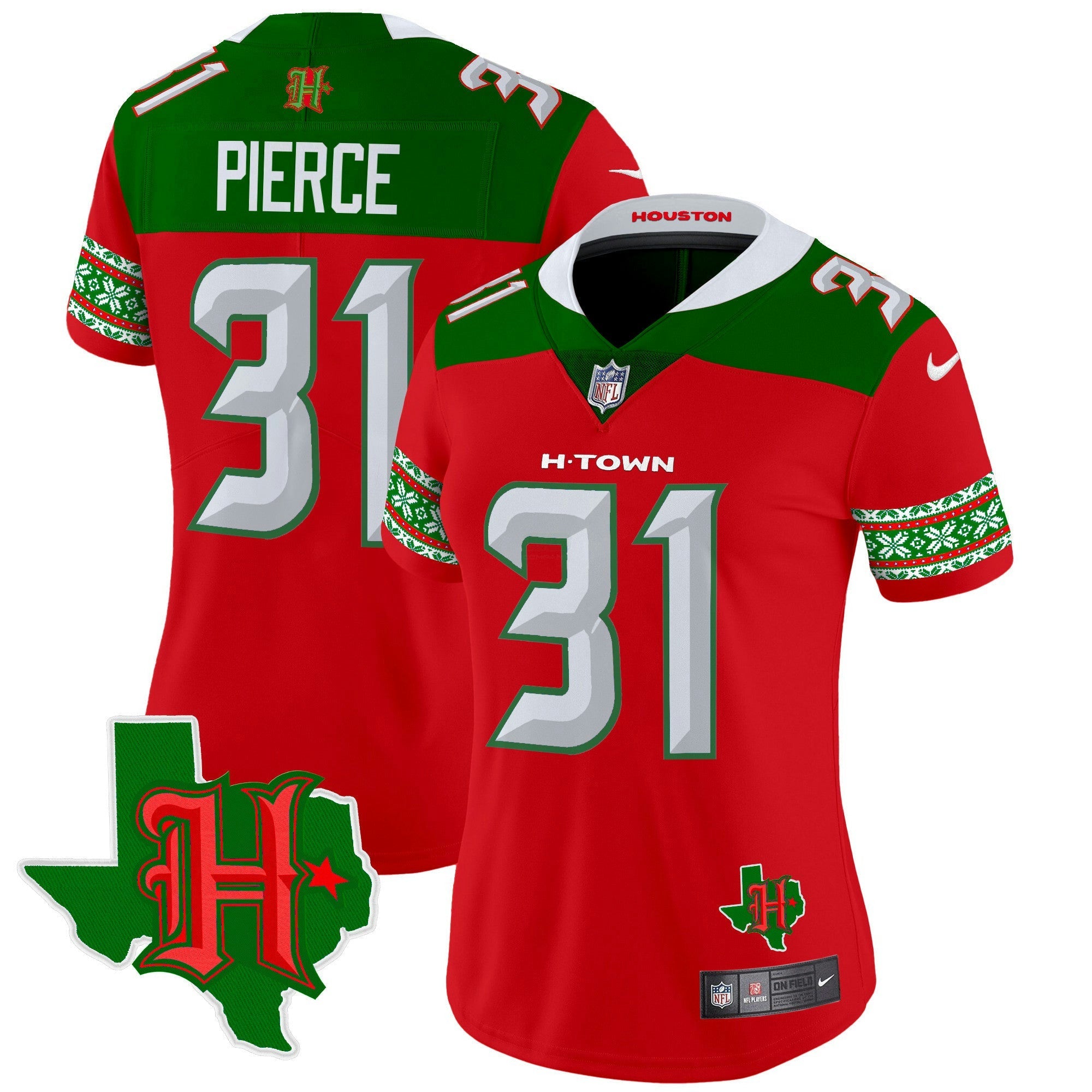 Camisa NFL Women’s Houston 2024 Christmas Vapor Limited Jersey