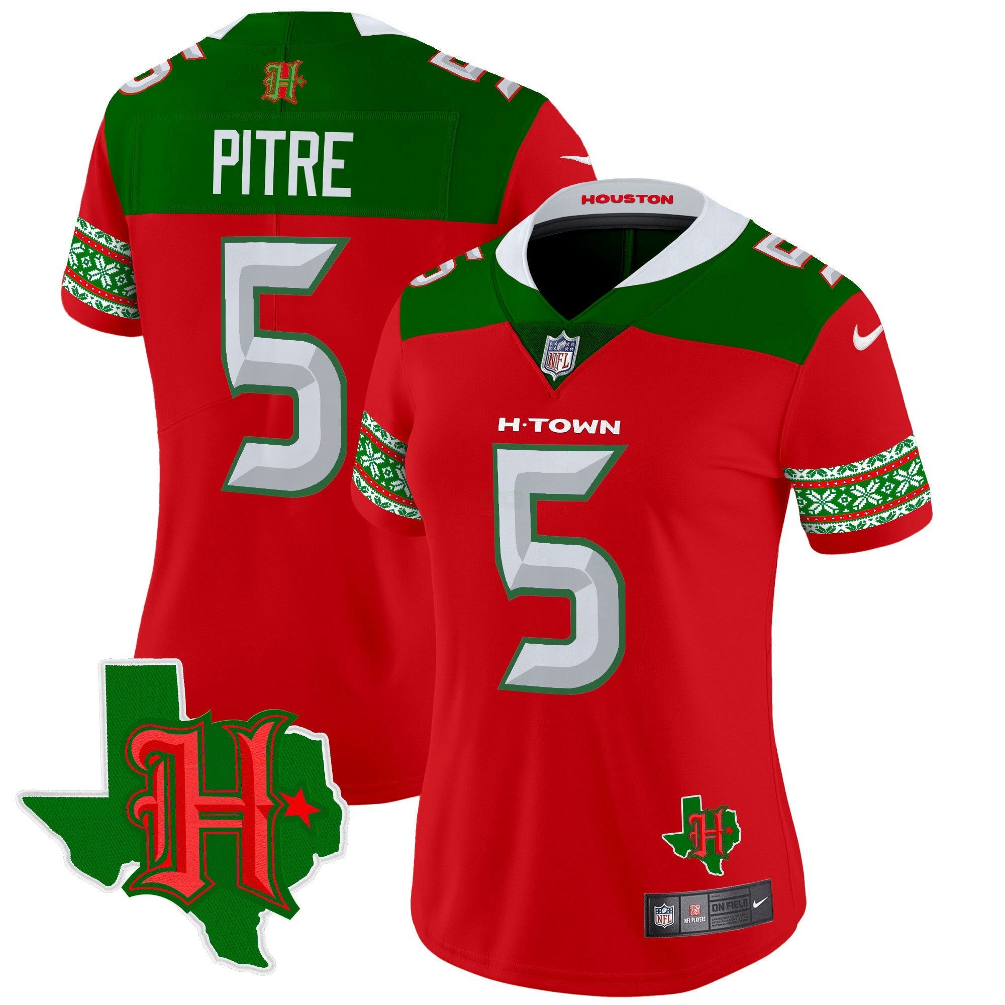 Camisa NFL Women’s Houston 2024 Christmas Vapor Limited Jersey