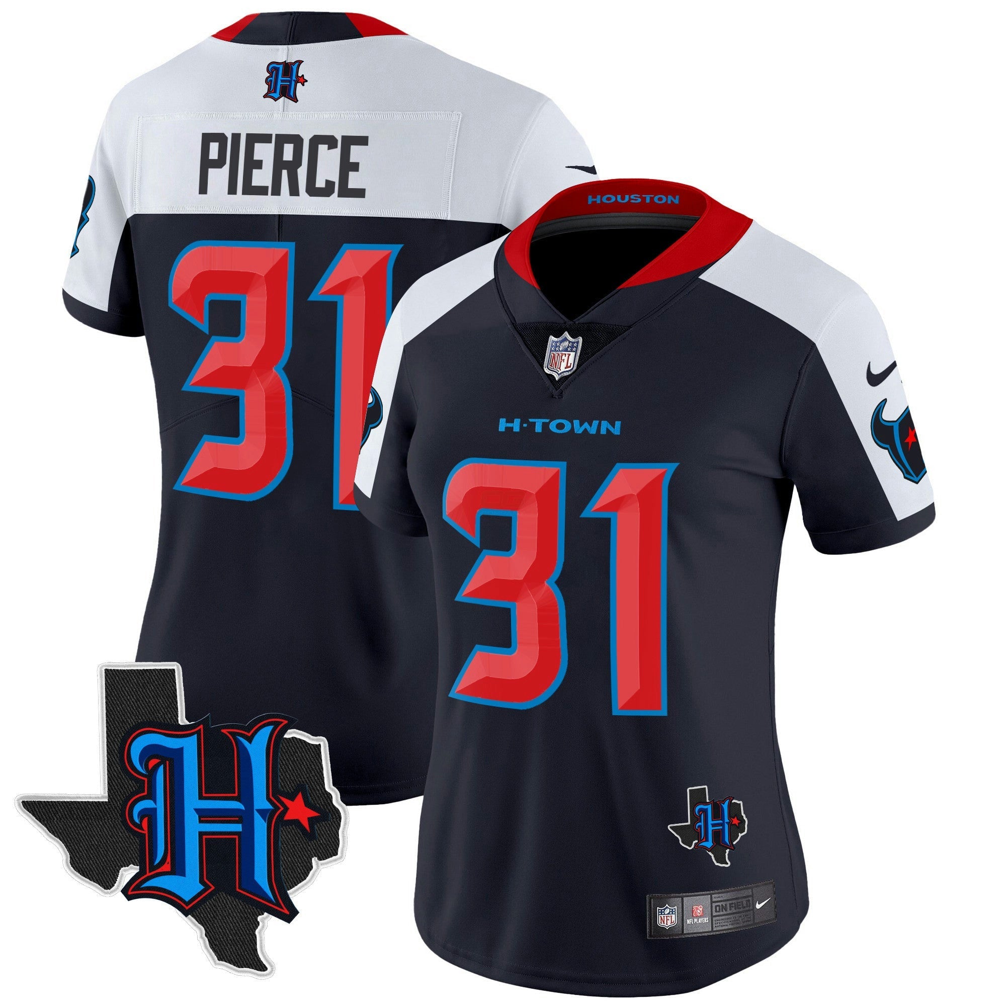 Camisa NFL Women’s Houston 2024 Texas Patch Vapor Limited Jersey