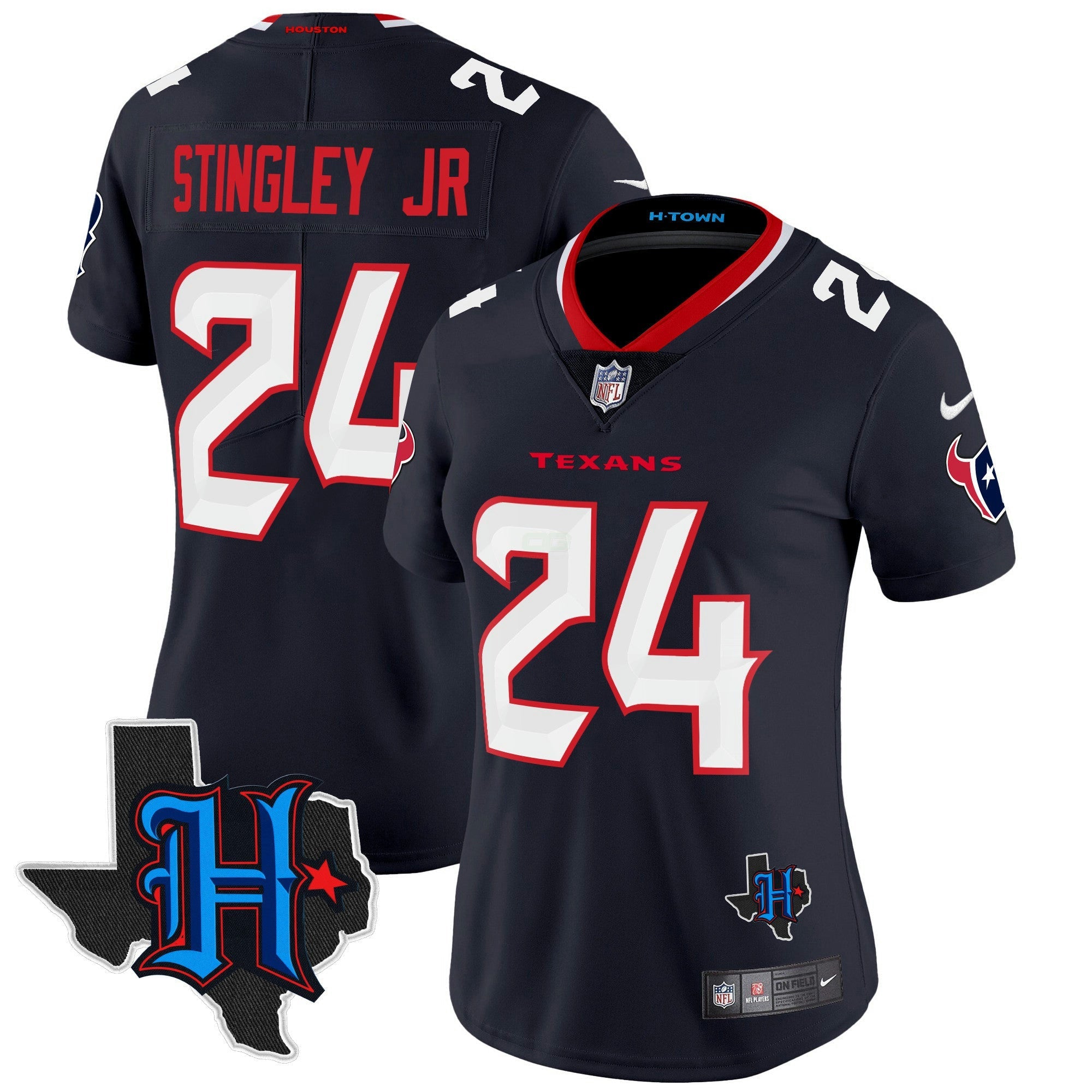 Camisa NFL Women’s Houston 2024 Texas Patch Vapor Limited Jersey