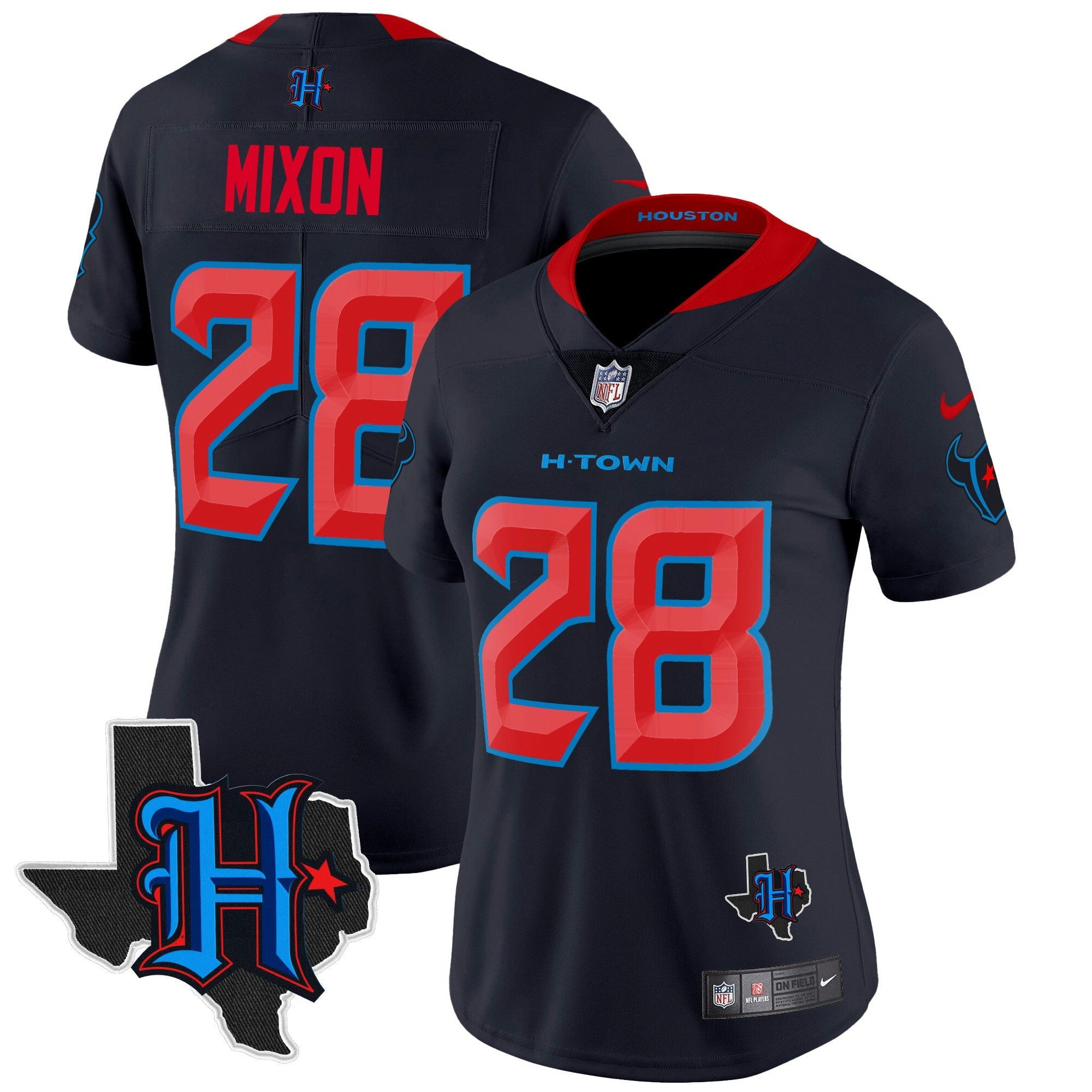 Camisa NFL Women’s Houston 2024 Texas Patch Vapor Limited Jersey
