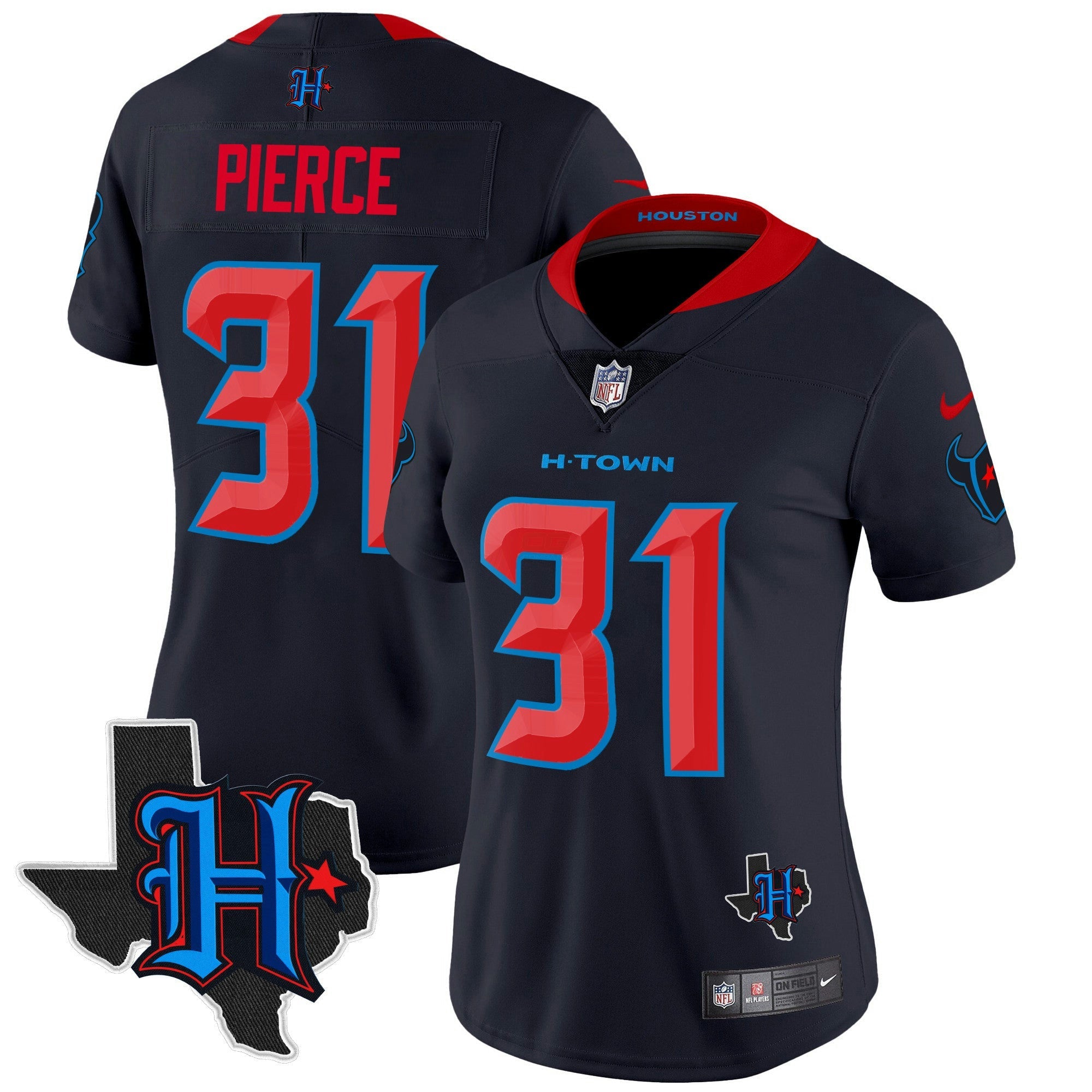 Camisa NFL Women’s Houston 2024 Texas Patch Vapor Limited Jersey