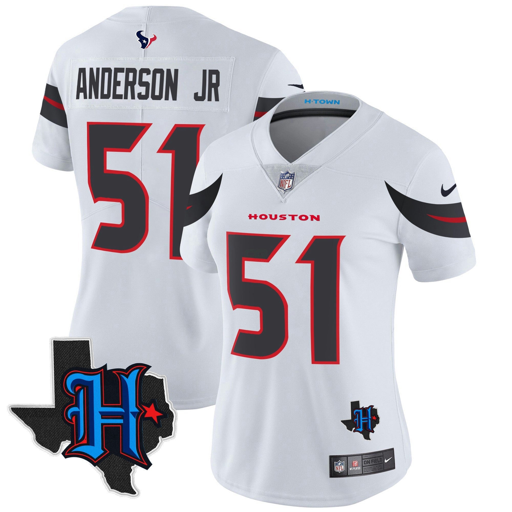 Camisa NFL Women’s Houston 2024 Texas Patch Vapor Limited Jersey