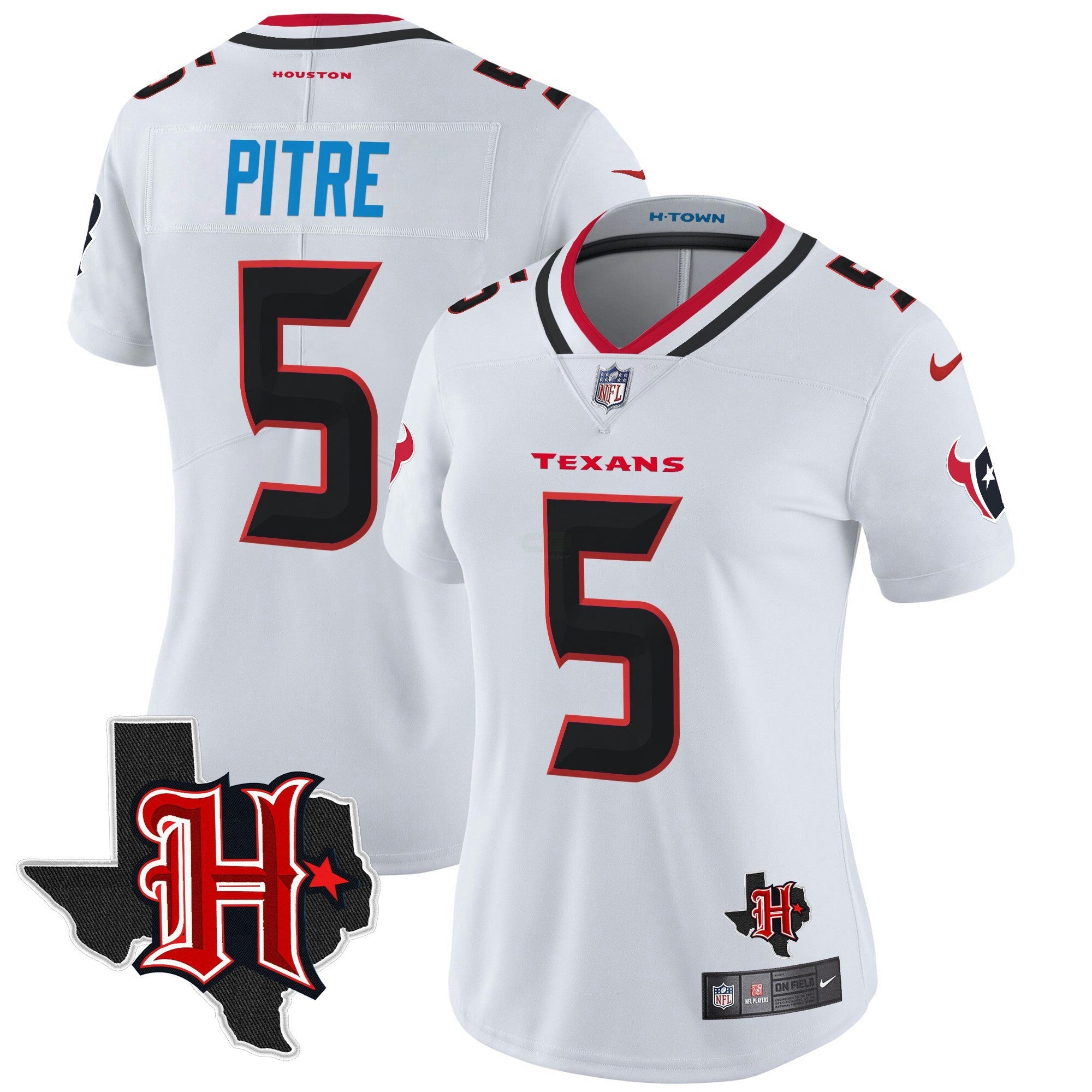 Camisa NFL Women’s Houston 2024 Texas Patch Vapor Limited Jersey V5