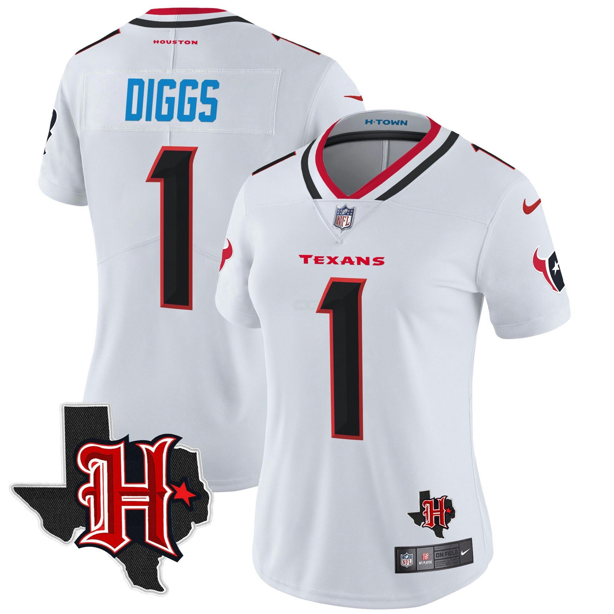 Camisa NFL Women’s Houston 2024 Texas Patch Vapor Limited Jersey V5