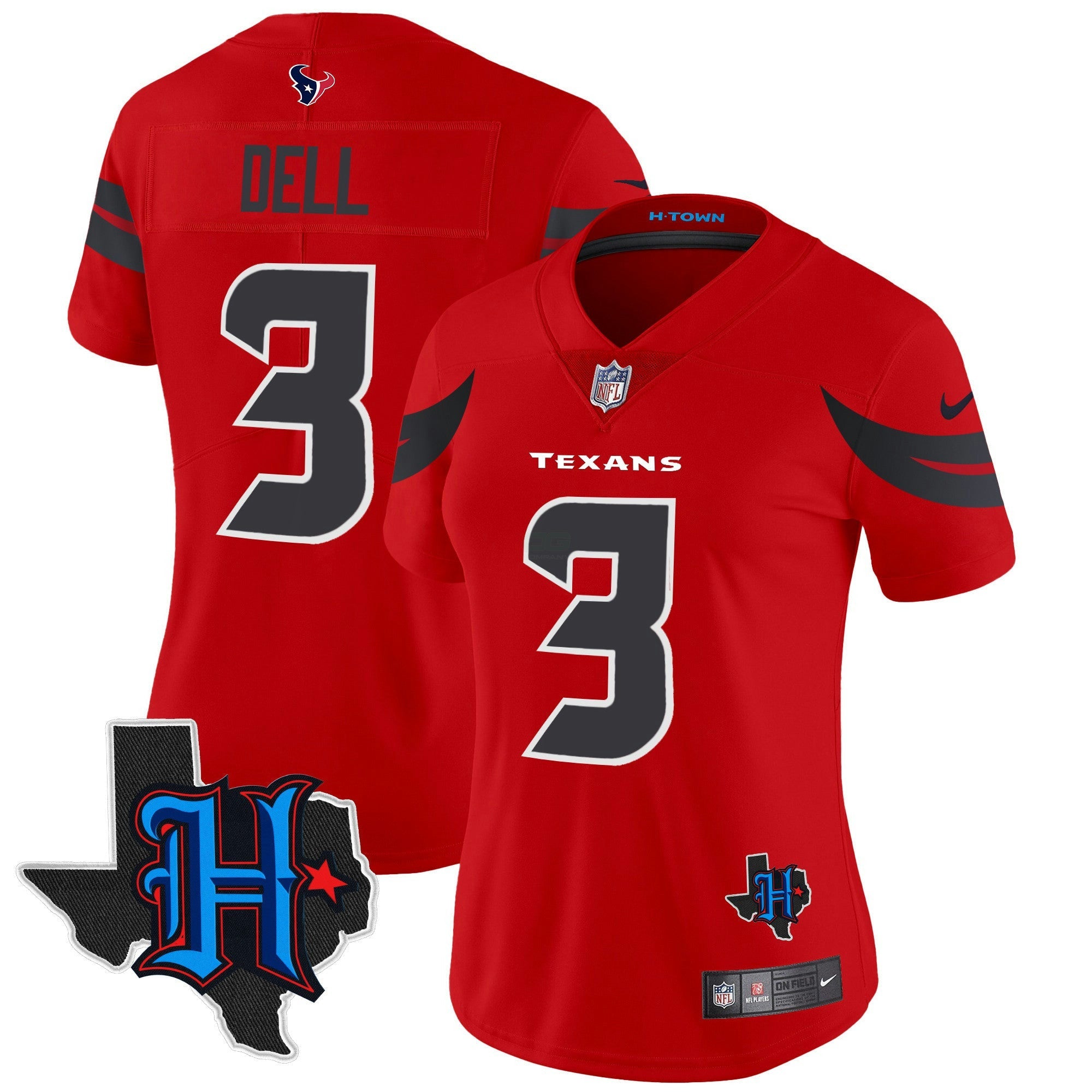 Camisa NFL Women’s Houston 2024 Texas Patch Vapor Limited Jersey