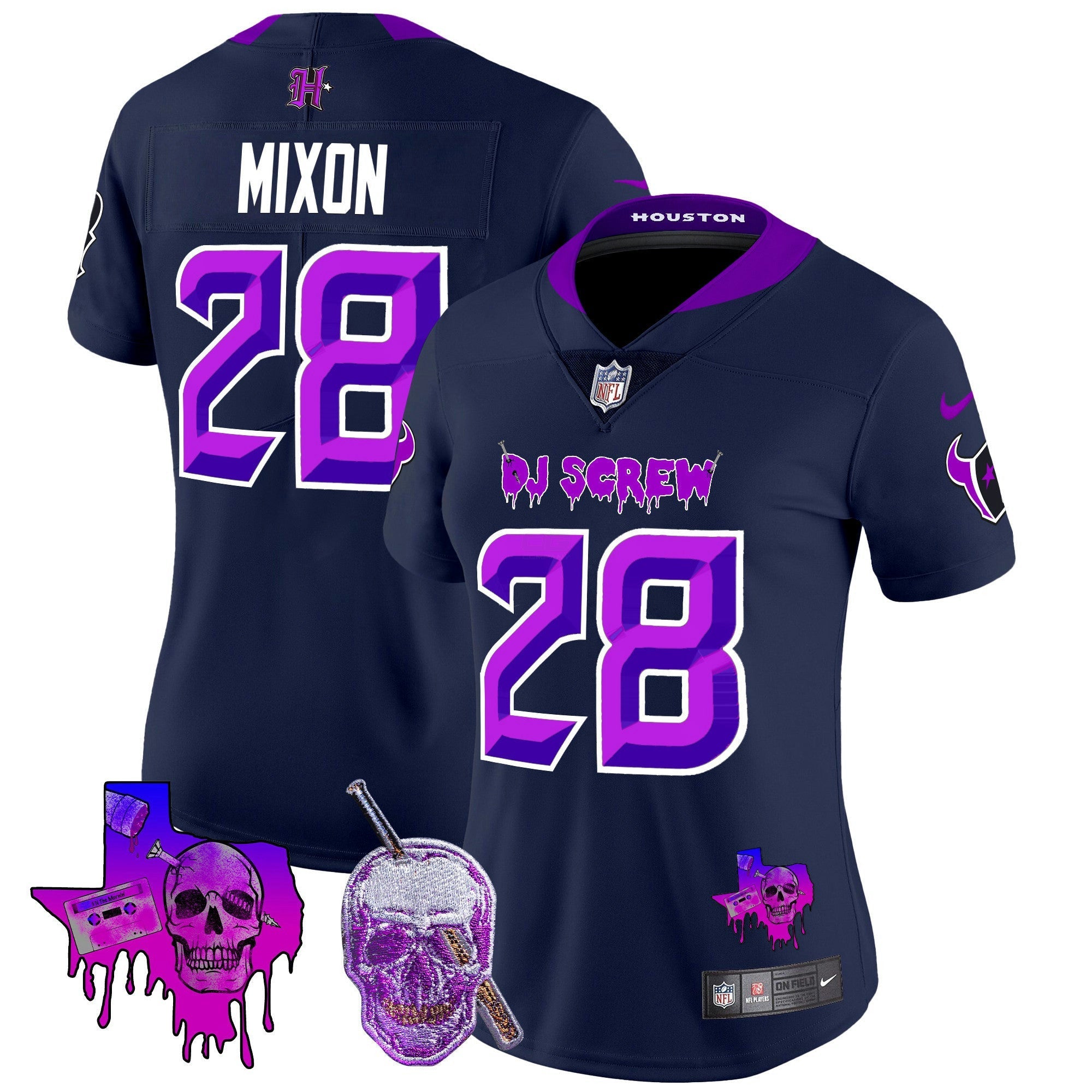 Camisa NFL Women’s Houston DJ Screw Vapor Limited Jersey