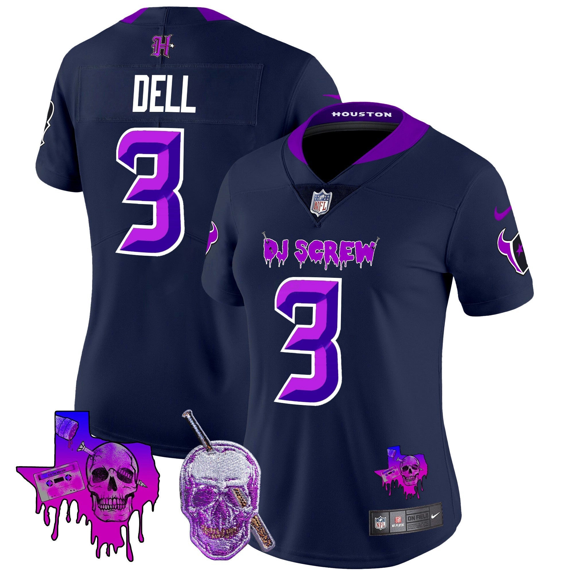 Camisa NFL Women’s Houston DJ Screw Vapor Limited Jersey