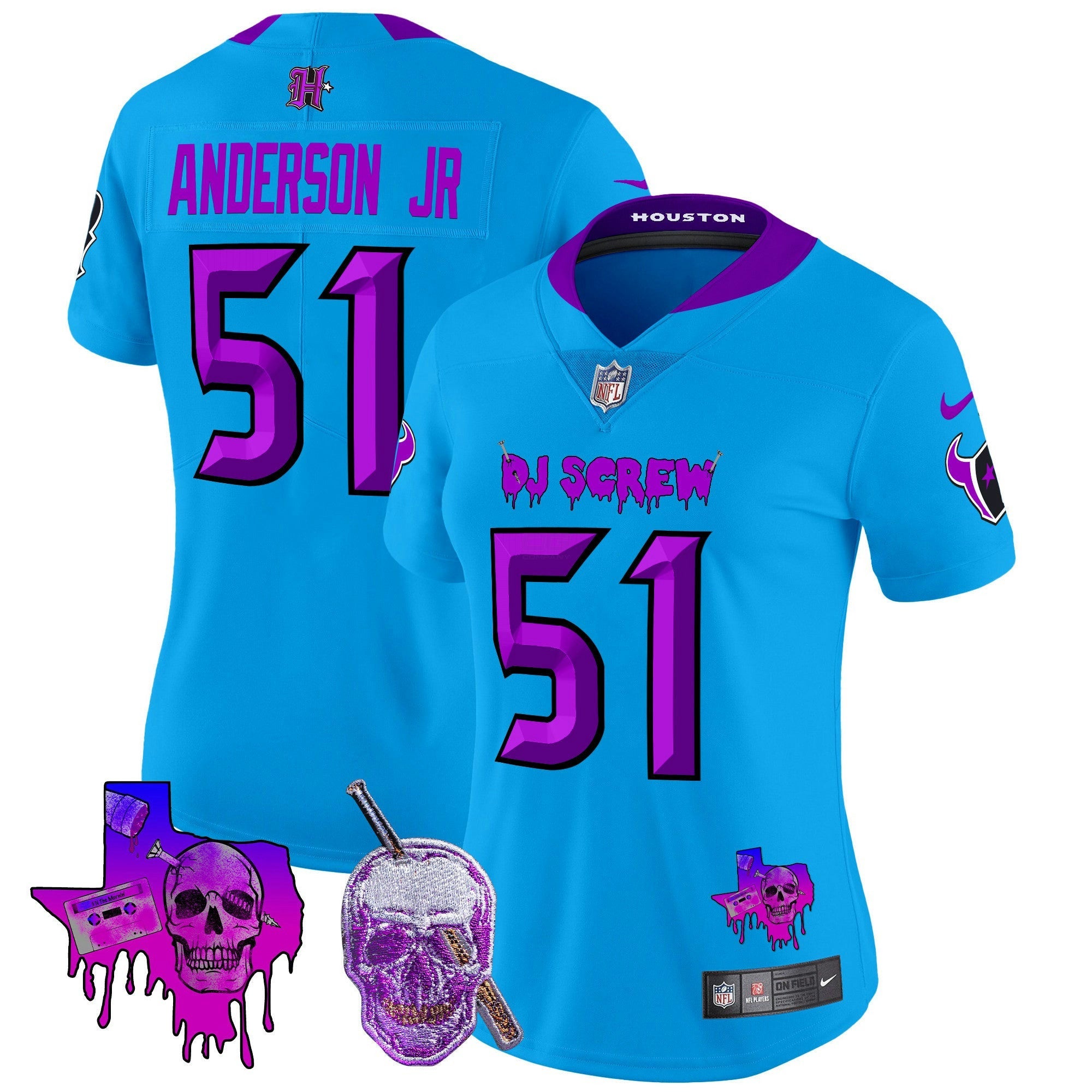 Camisa NFL Women’s Houston DJ Screw Vapor Limited Jersey