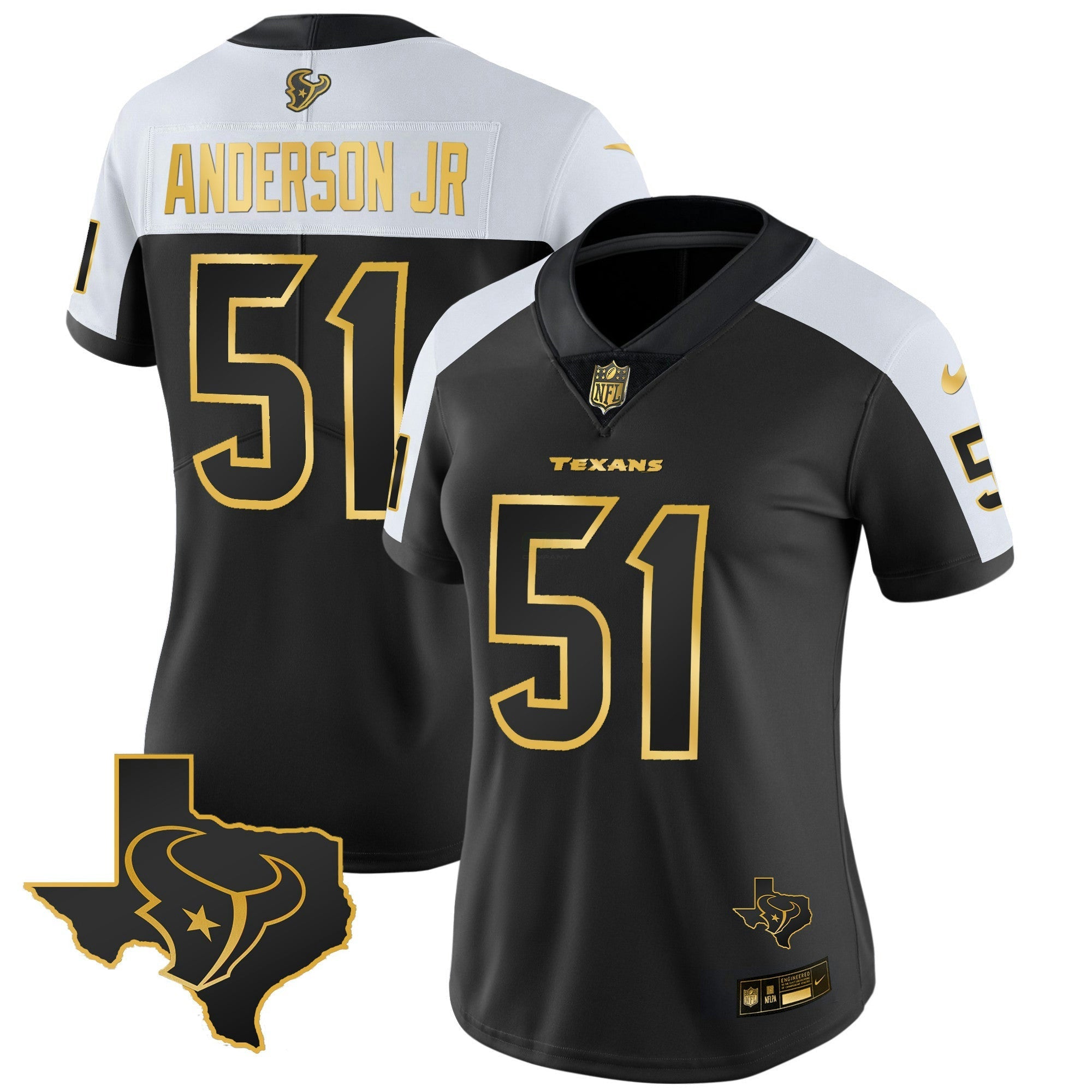 Camisa NFL Women’s Houston Gold Vapor Limited Jersey